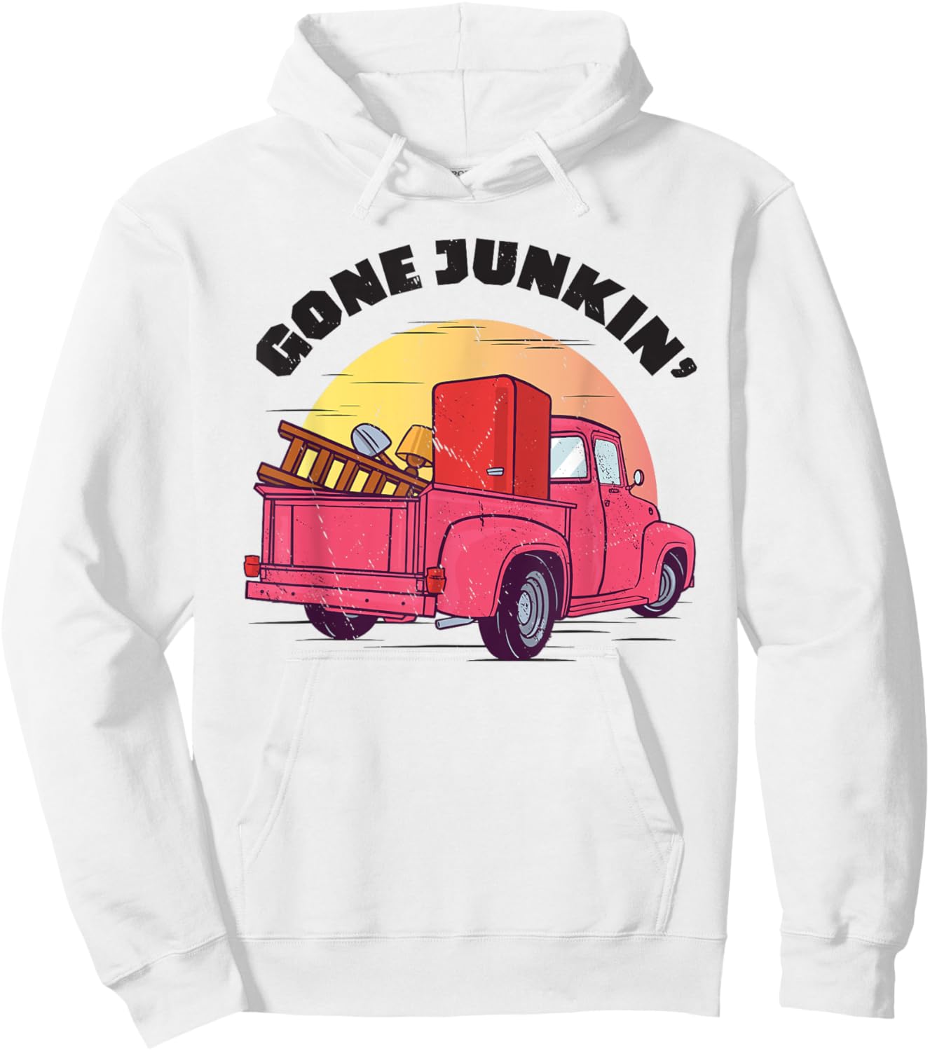 Gone Junkin | Antique and Junk Lovers | Thrifting Hoodie - Hoodie | White