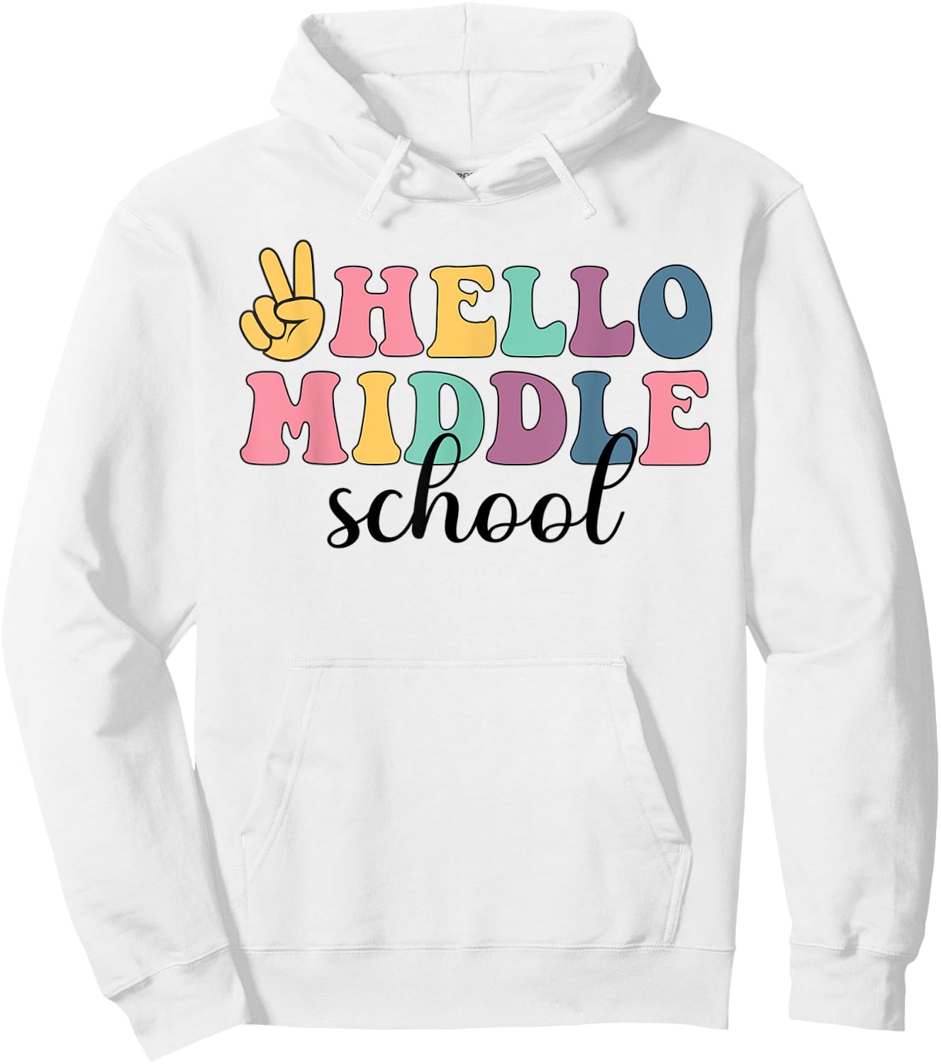 Hello Middle School Here I Come Retro Vintage Back To School Hoodie - Hoodie | White