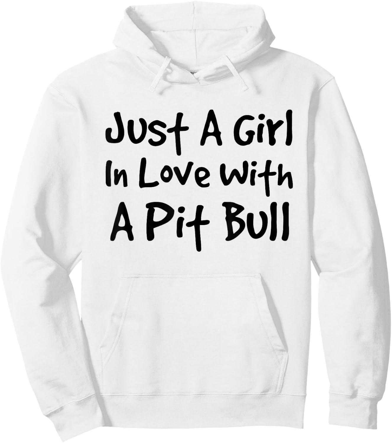 Girl In Love With A Pit Bull | Pitbull Dog Women Hoodie - Hoodie | White