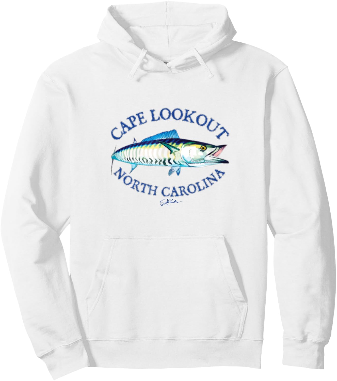 JCombs: Cape Lookout, NC, Wahoo Hoodie - Hoodie | White