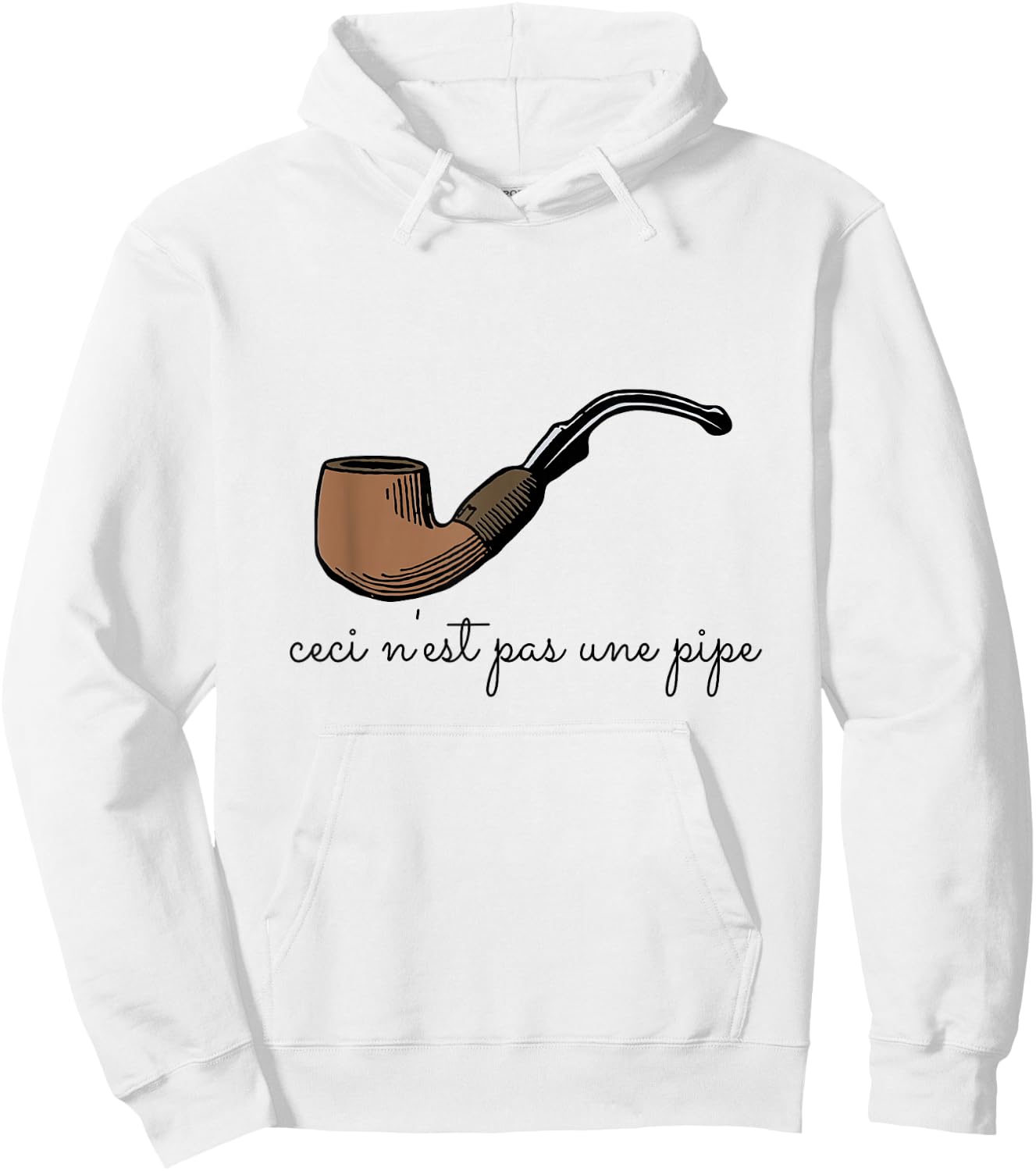 Ceci N'est Pas Une Pipe Cute Art This is Not a Pipe Hoodie - Hoodie | White