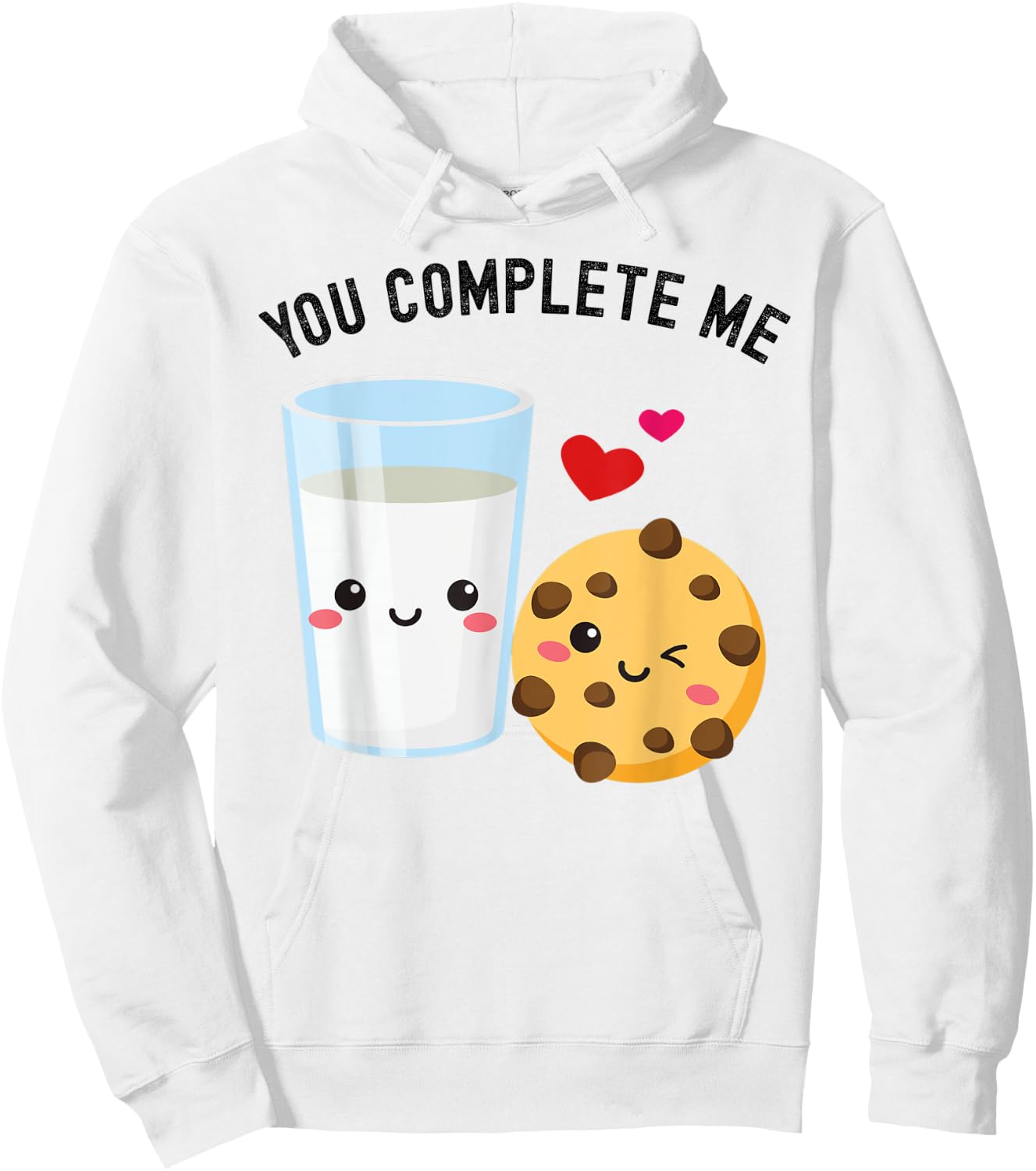 You Complete Me Kawaii Milk and Cookie Best Friend Couples Hoodie - Hoodie | White