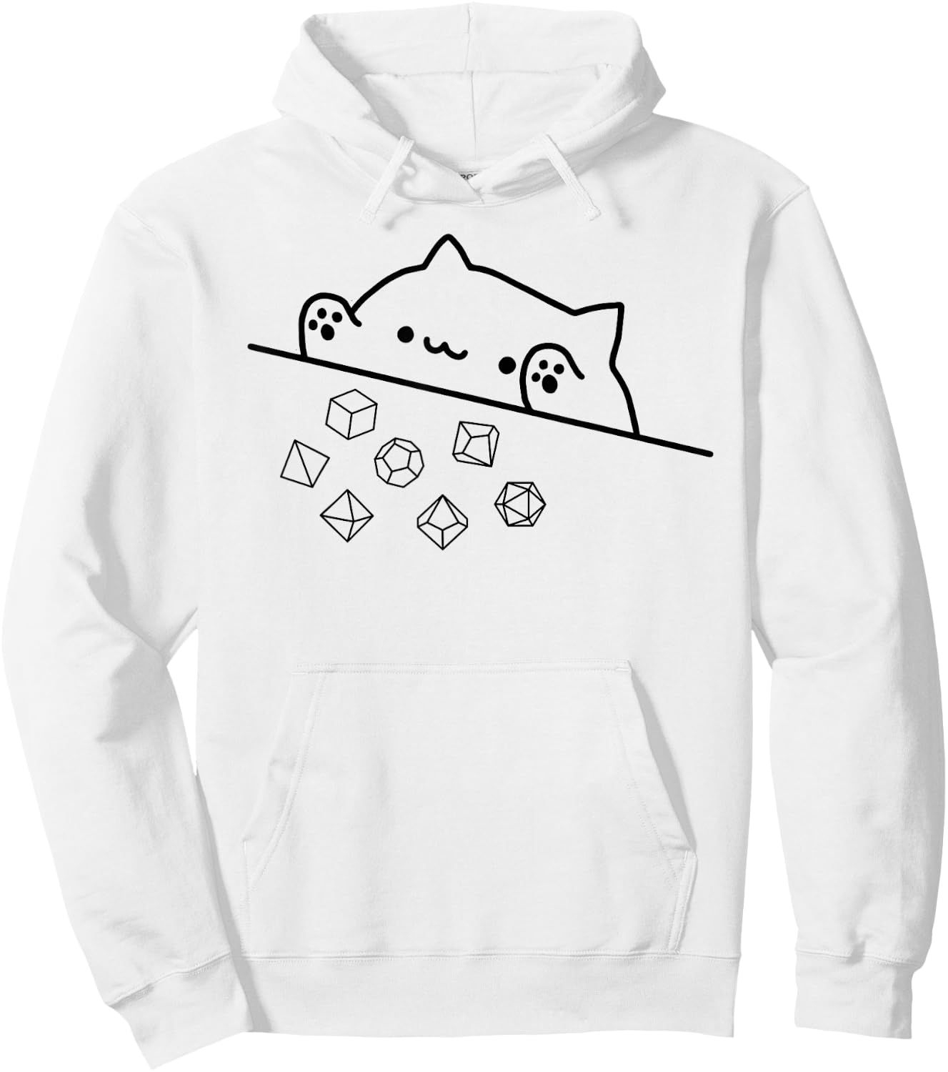 Cat Throwing Rainbow Dice Tabletop RPG Hoodie - Hoodie | White
