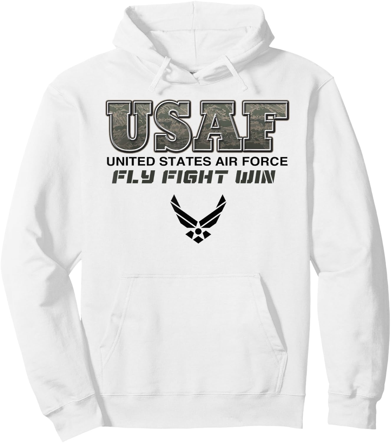 Usaf - United States Air Force Fly Fight Win Hoodie - Hoodie | White