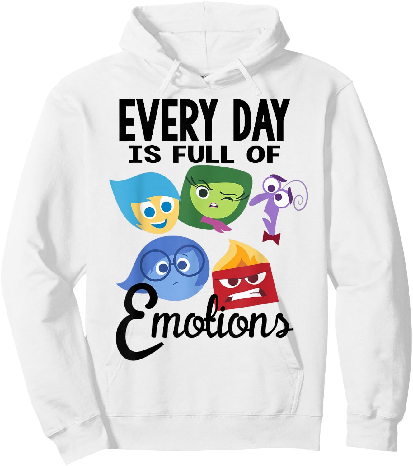 Disney Pixar Inside Out Every Day is Full of Emotions Group Hoodie - Hoodie | White