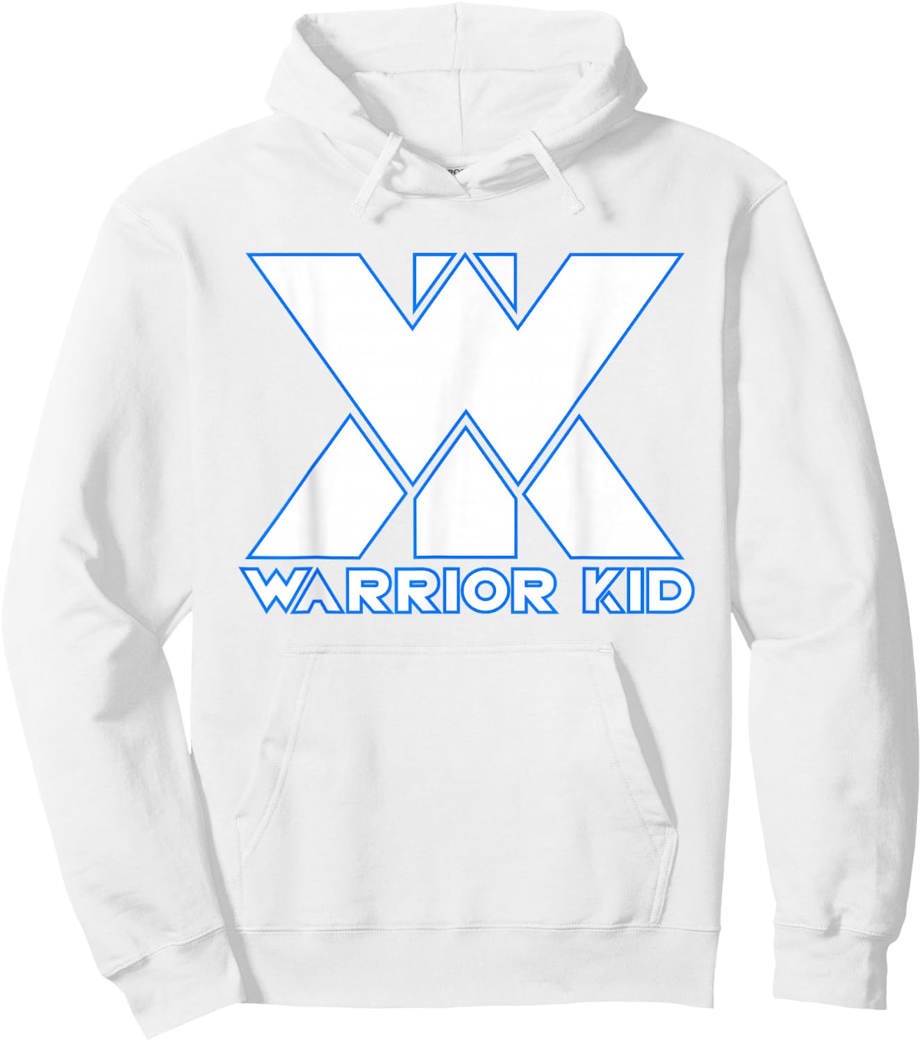 Kids and Adult Official Warrior Kid White and Blue Logo Hoodie - Hoodie | White