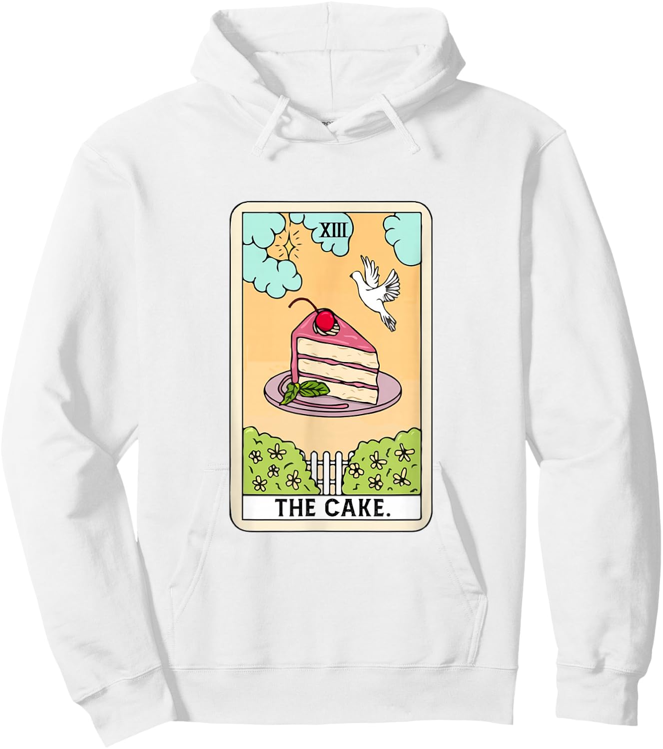 The Cake Tarot Card Funny Cake Lover Baking Lover Baker Cake Hoodie - Hoodie | White