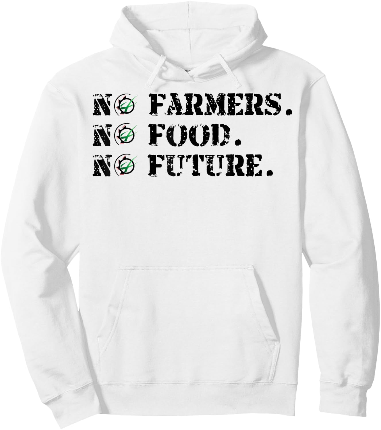 No Farmers No Food No Future Hoodie - Hoodie | White