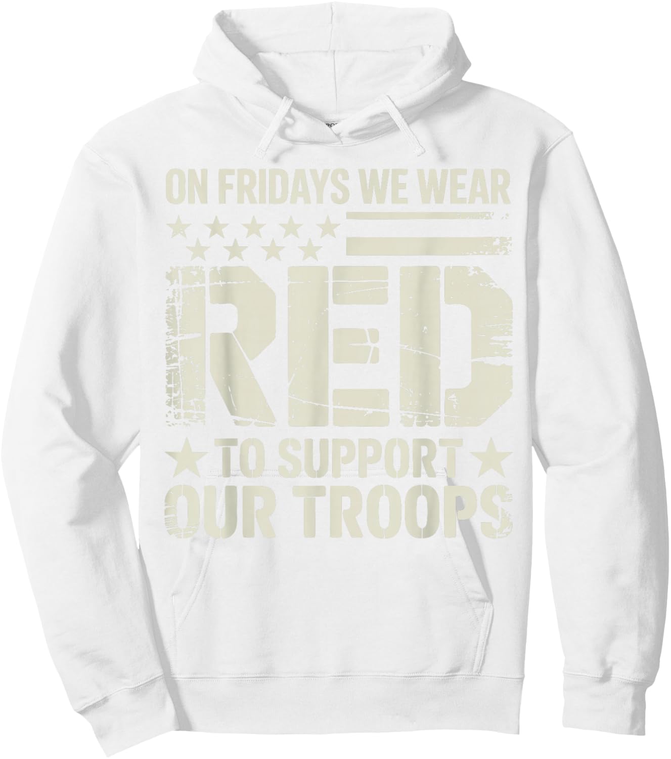 Red Fridays Family Deployed Military Spouse Soldier Support Hoodie - Hoodie | White