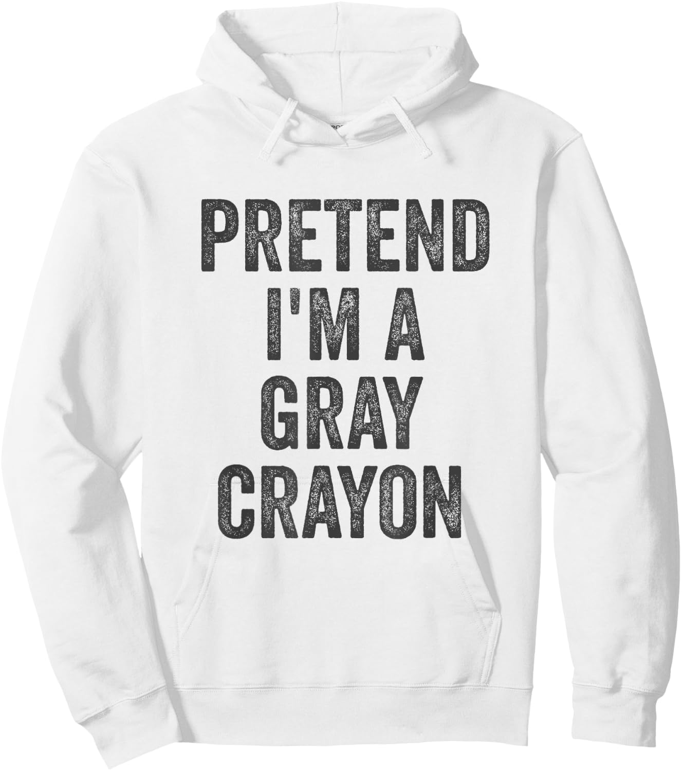 Lazy Halloween Costume Shirt Gift Pretend I'm A Gray Crayon Hoodie - Hoodie | White