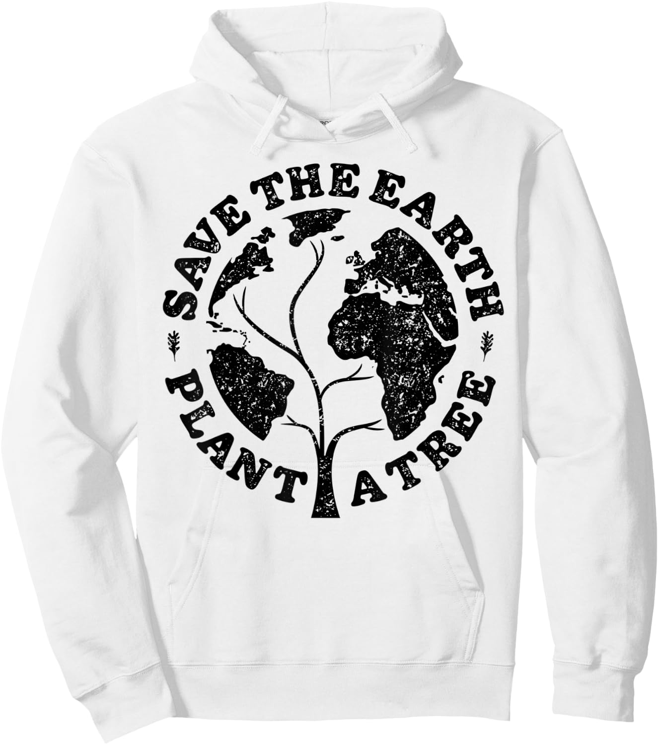 Earth Day Save Earth Plant A Tree Environmental Planet Retro Hoodie - Hoodie | White
