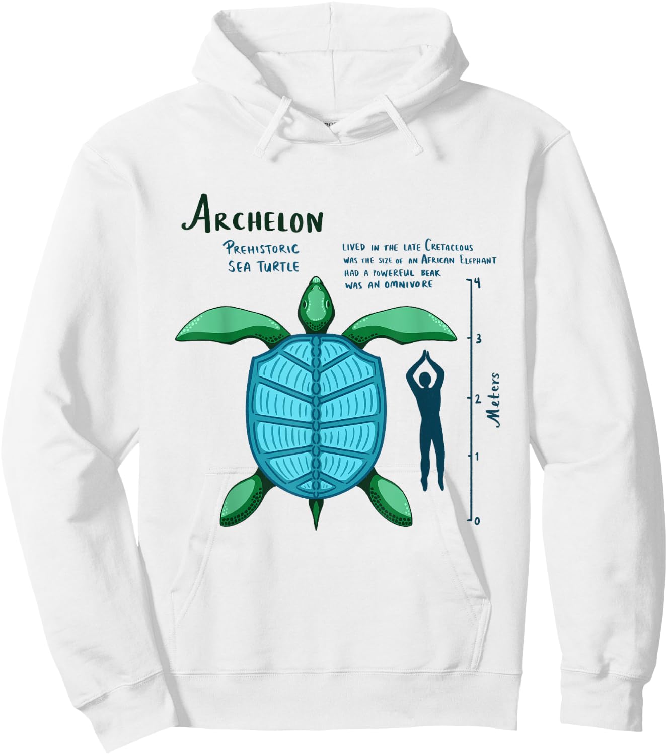 Cretaceous Creatures - Archelon Hoodie - Hoodie | White
