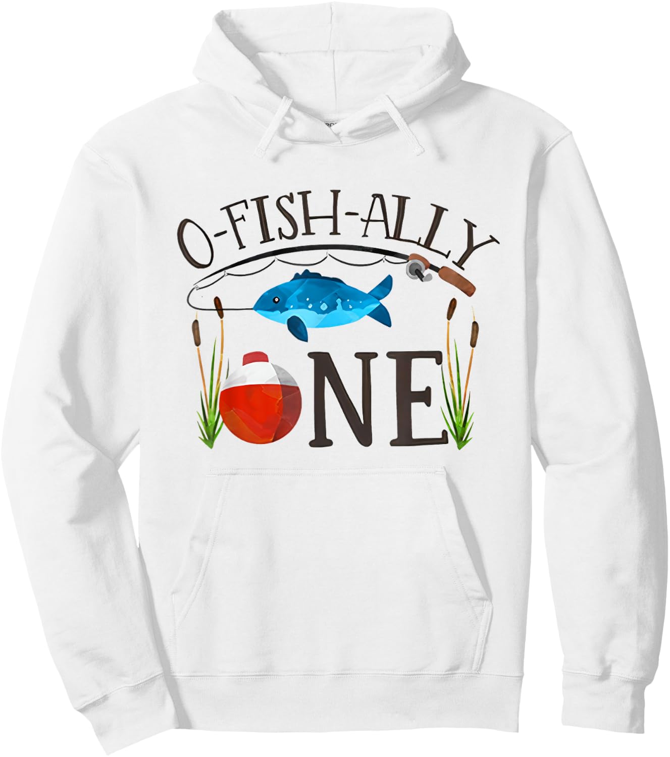 O Fish Ally One 1st Birthday Boy Kids Hoodie - Hoodie | White