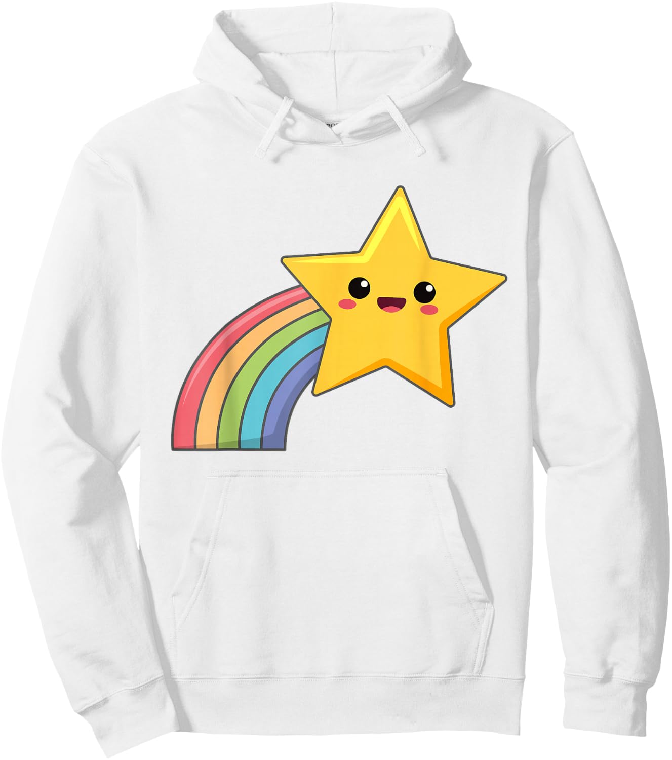 Shooting Rainbow Star Hoodie - Hoodie | White