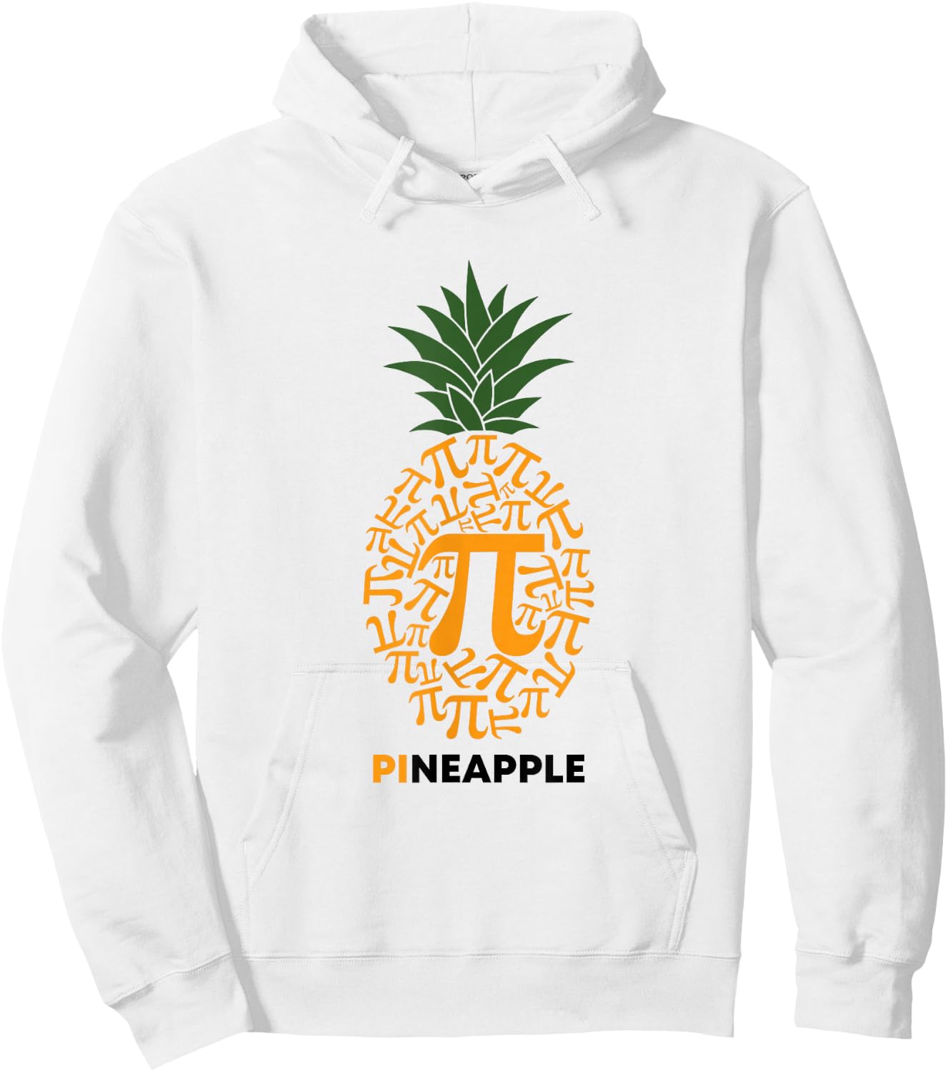 Pi Day Pineapple Funny Math Teacher 3.14 Symbol Dad Joke Pun Hoodie - Hoodie | White