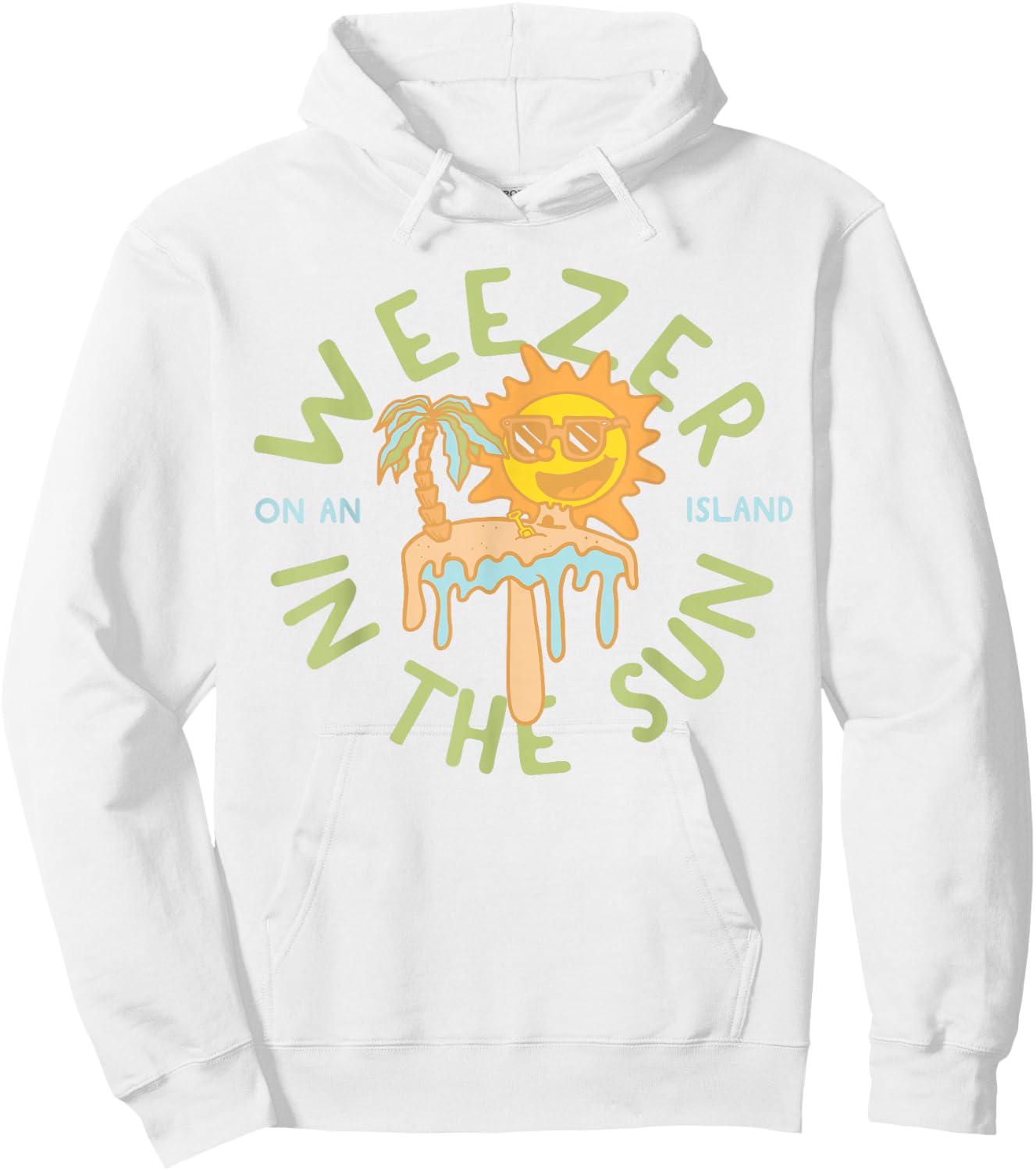 Weezer - On An Island In the Sun Hoodie - Hoodie | White