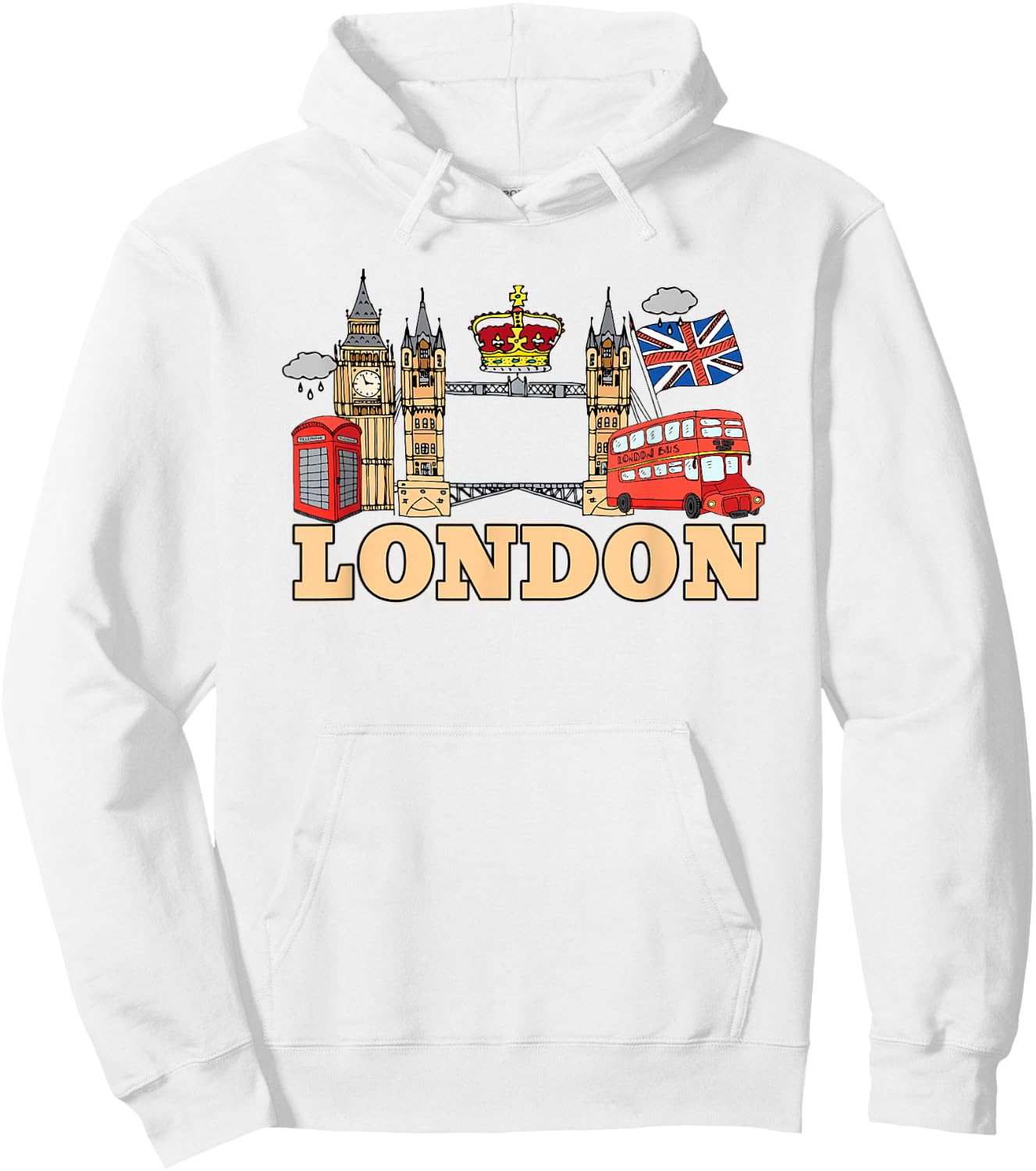 England London Shirt Souvenir Women Kids Hoodie - Hoodie | White