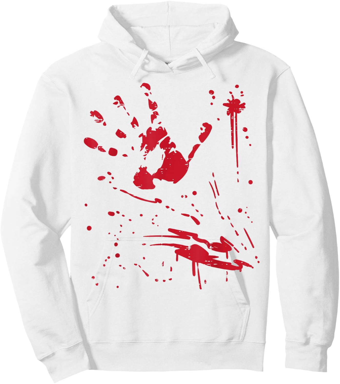 Bloody Handprint Funny Halloween Costume Men Women Kids Hoodie - Hoodie | White