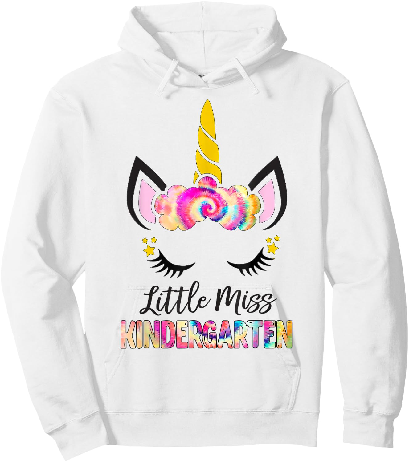 Little Miss Kindergarten Girl Magic Unicorn Shirt Preschool Hoodie - Hoodie | White