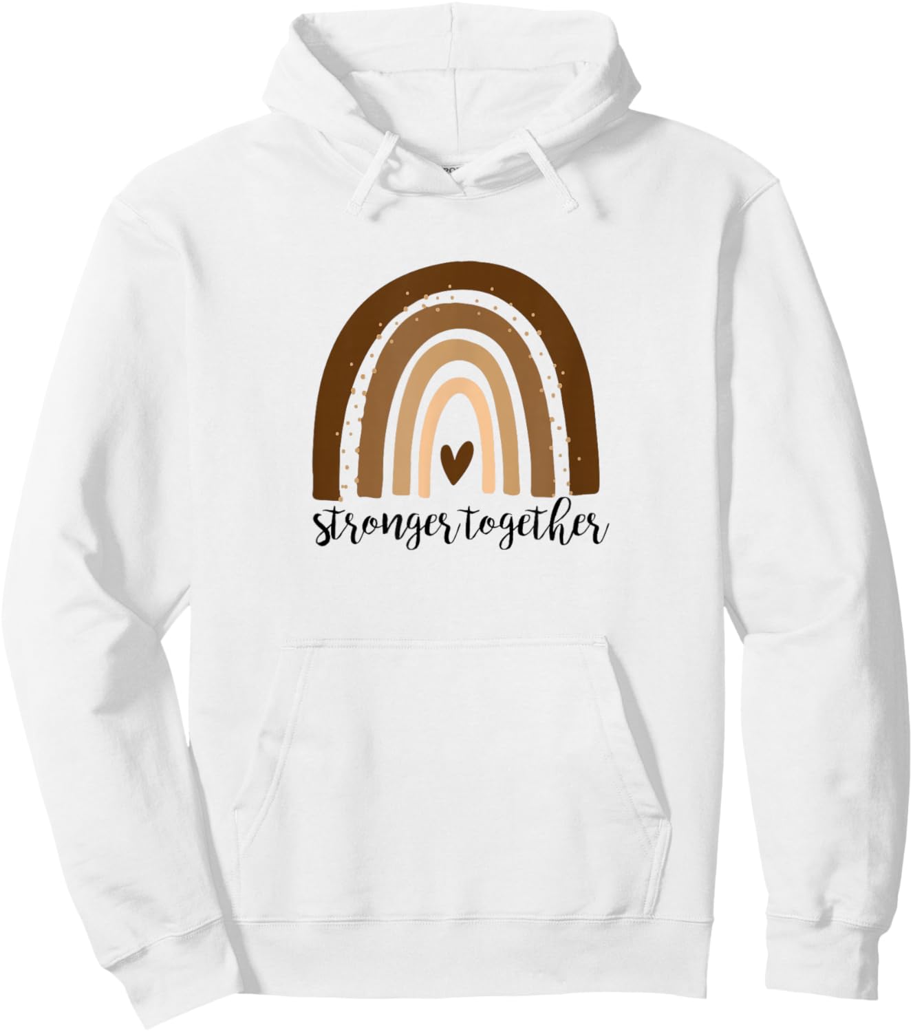 Stronger Together Rainbow Hoodie - Hoodie | White