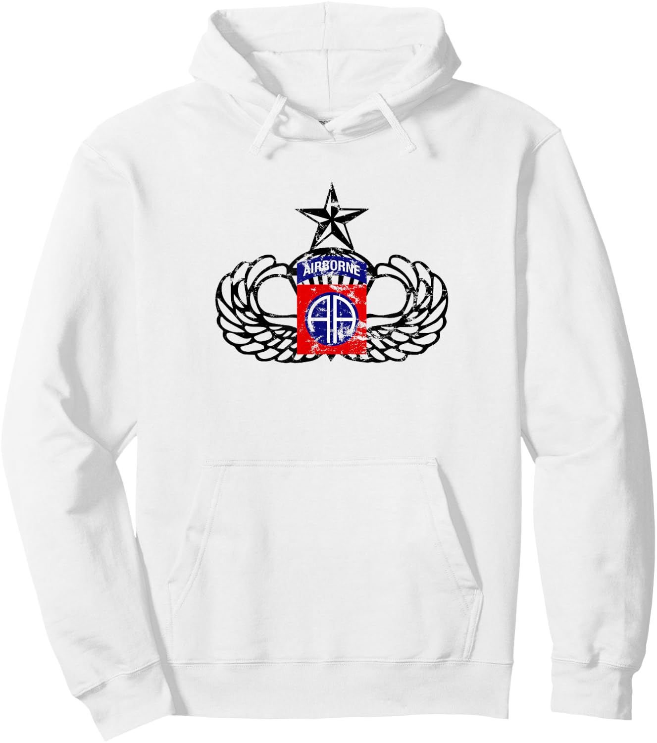82nd Airborne Division Senior Parachutist Shirt Hoodie - Hoodie | White