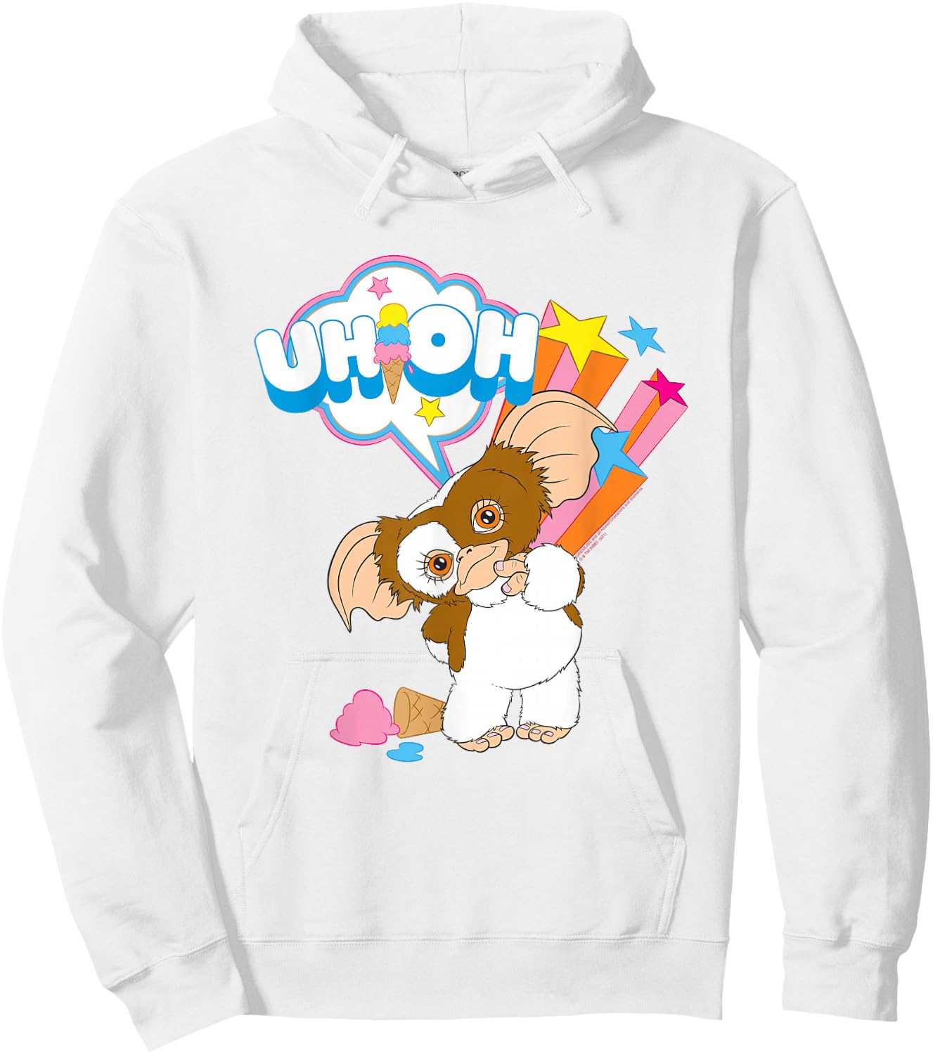 Gremlins Gizmo Uh Oh Hoodie - Hoodie | White