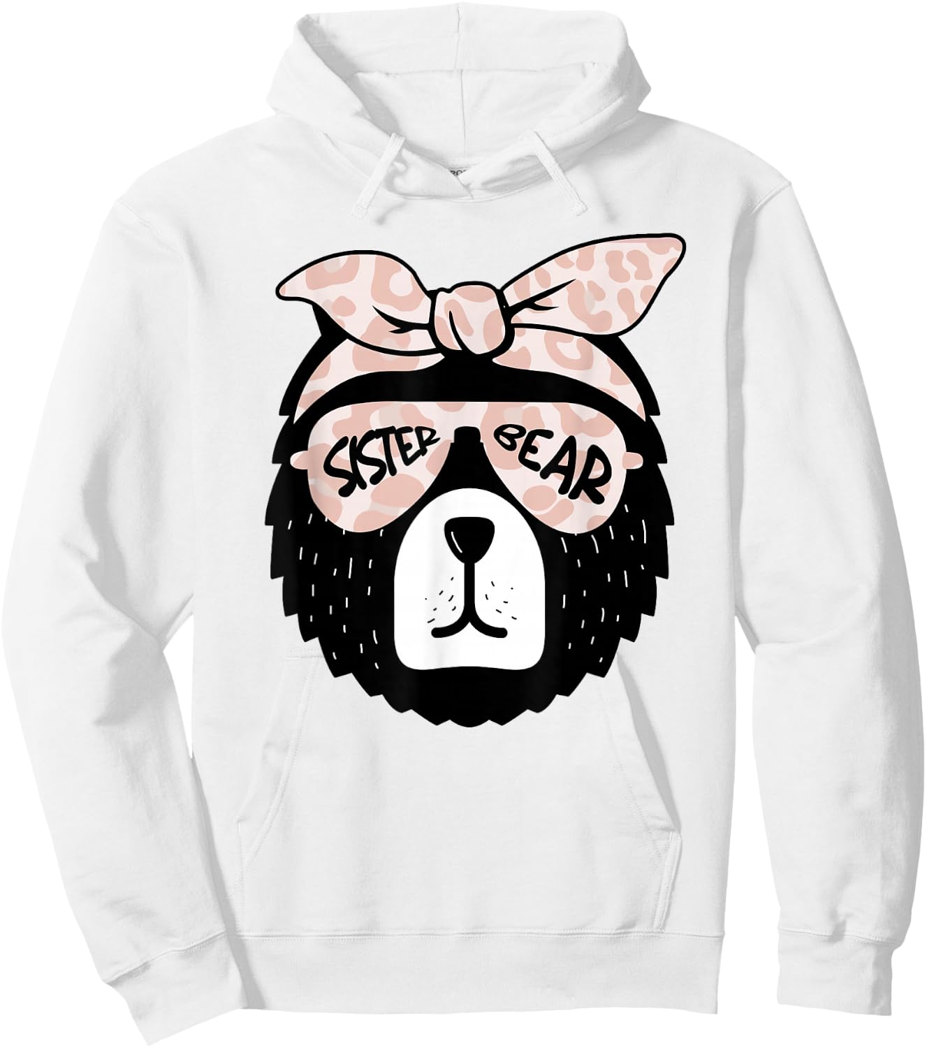 Sister Bear Face Sunglasses Mother Mom Mommy Mother's Day Hoodie - Hoodie | White