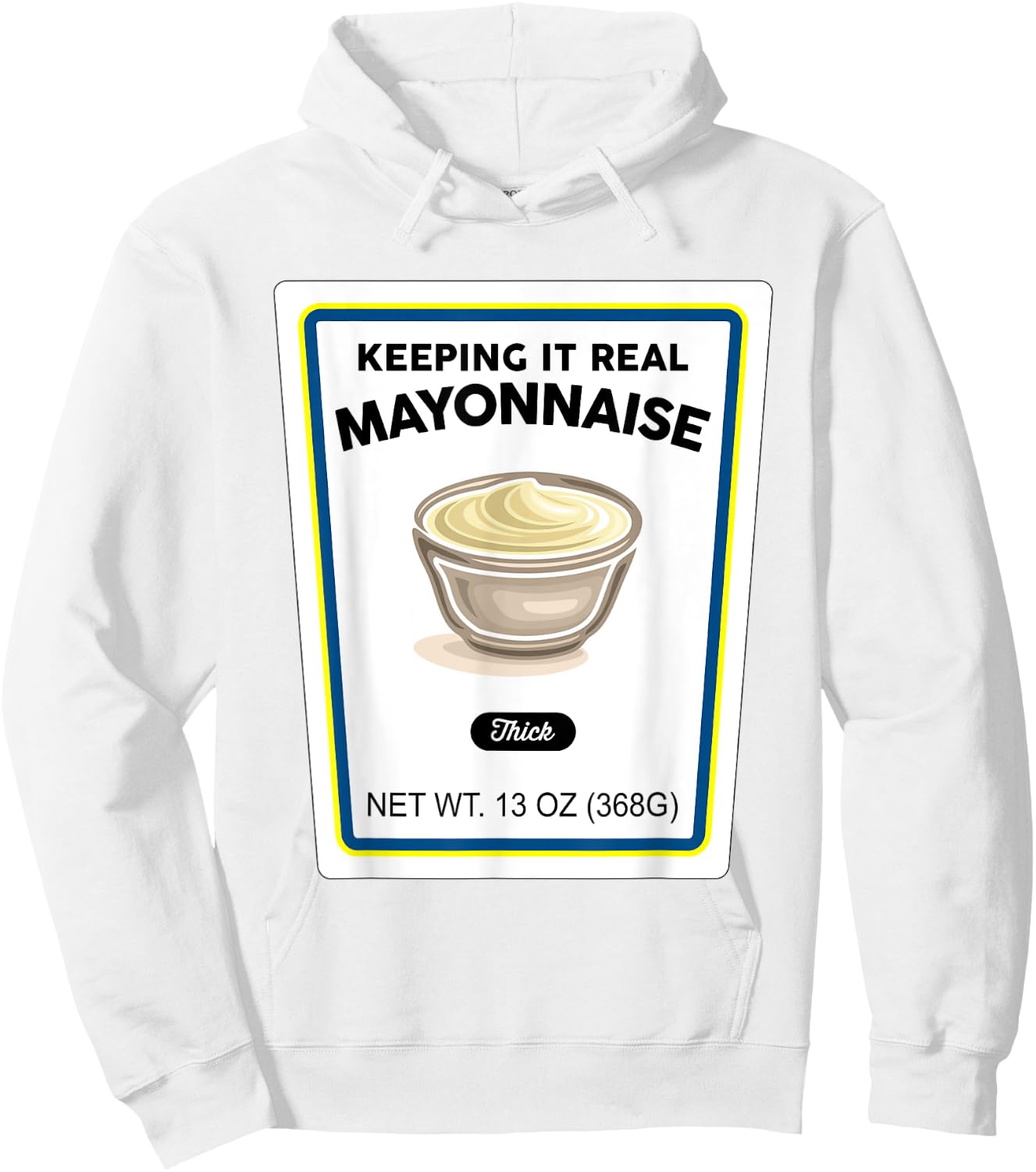 Halloween Matching Costume Real Mayonnaise Bottle Label Hoodie - Hoodie | White