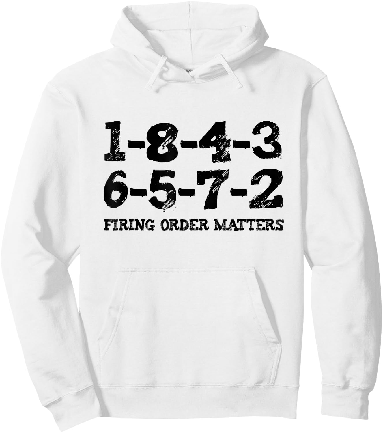 1-8-4-3-6-5-7-2 Firing Order Matters 18436572 V8 Big Block Hoodie - Hoodie | White