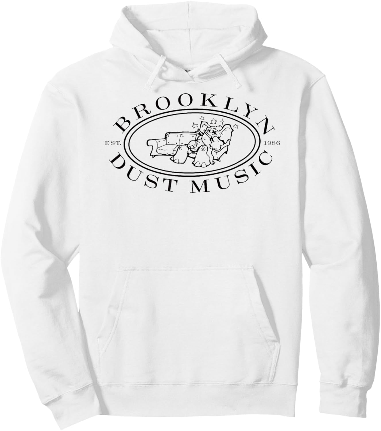 Brooklyn Dust Music Elephant Logo (Black) Hoodie - Hoodie | White