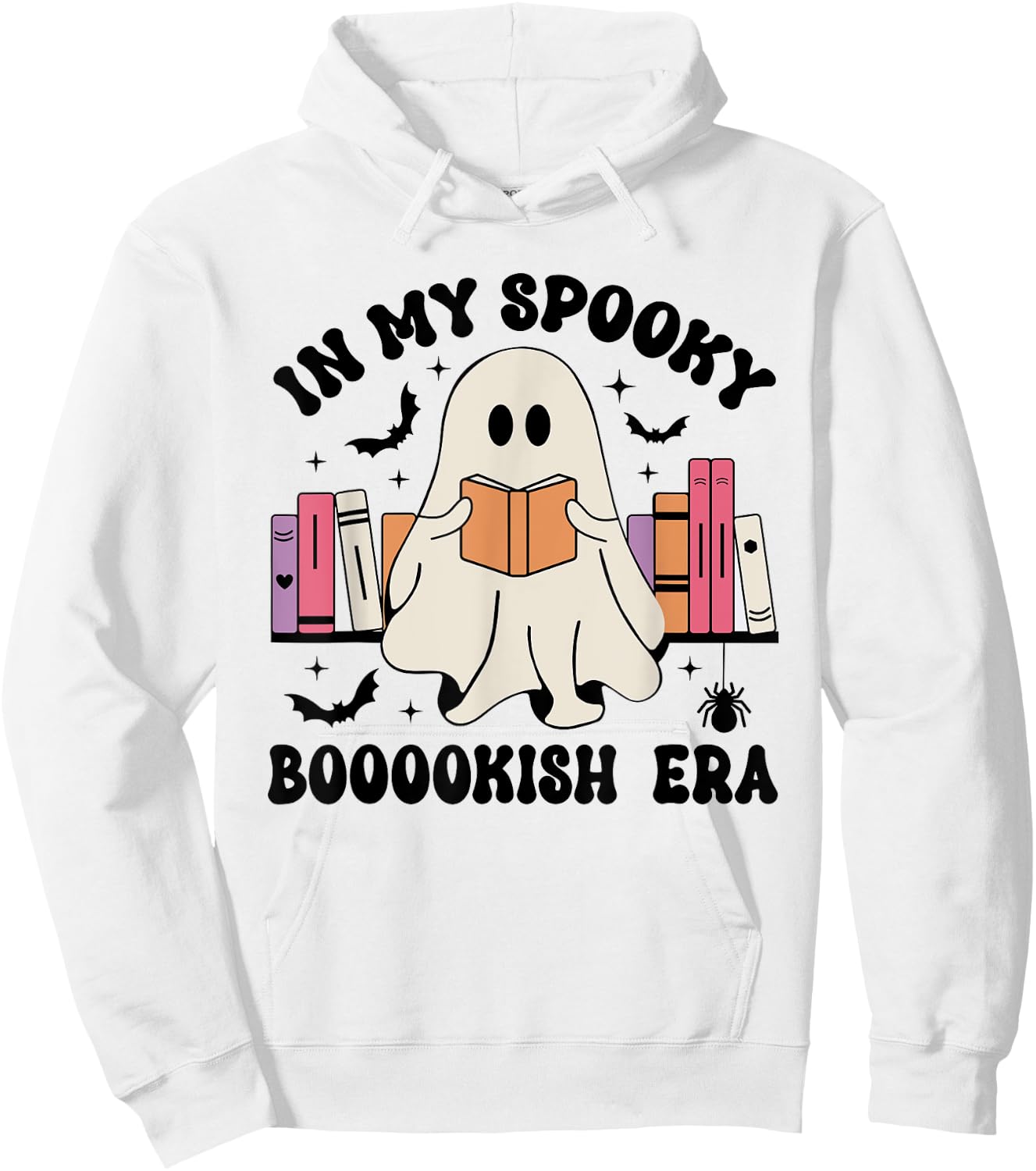 In My Spooky Bookish Era Ghost Books Halloween Reading Hoodie - Hoodie | White