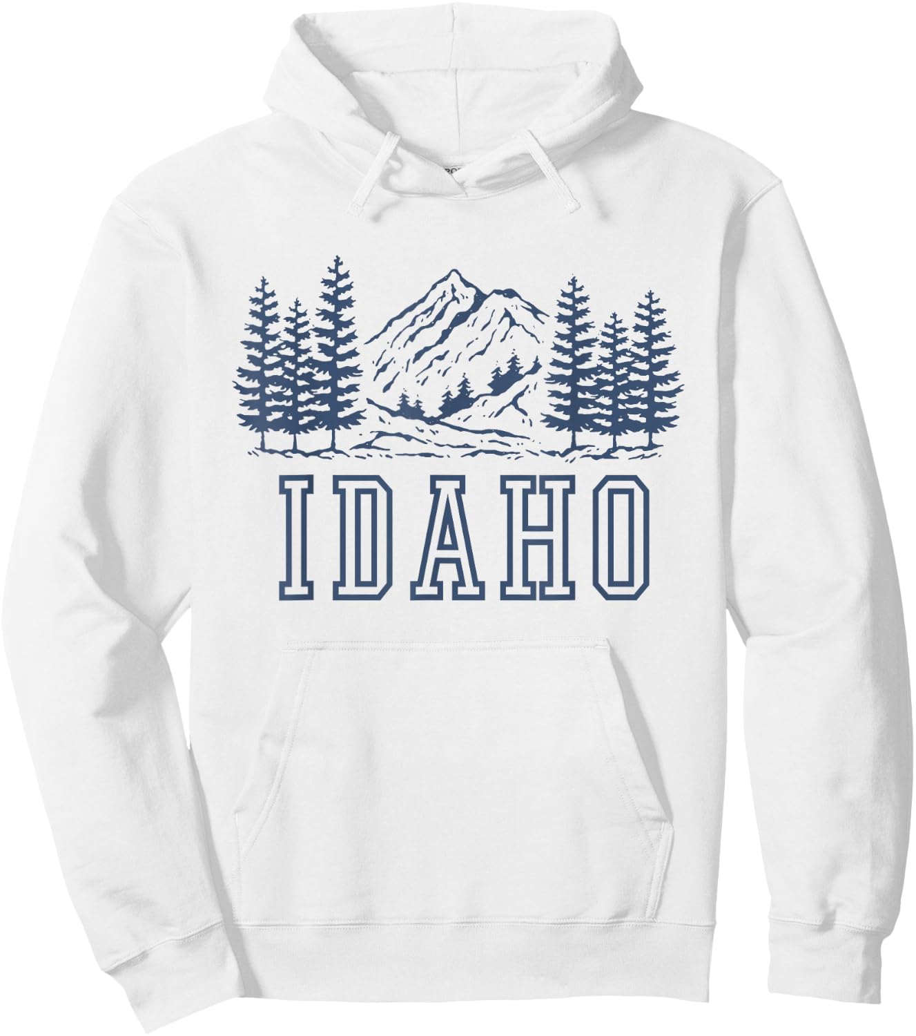 Idaho Vintage Mountain Graphic Hoodie - Hoodie | White