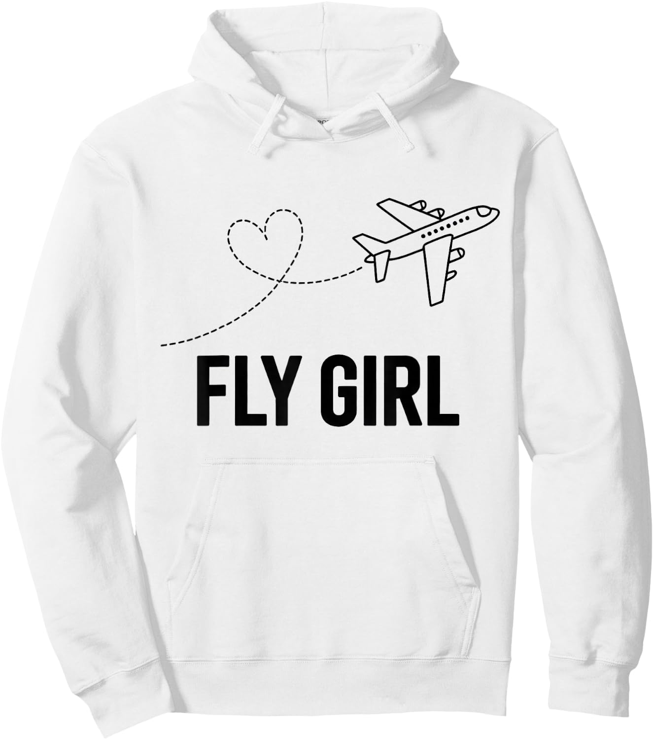 Plane Airplane Flying Aircraft Aviation Fly Girl Hoodie - Hoodie | White