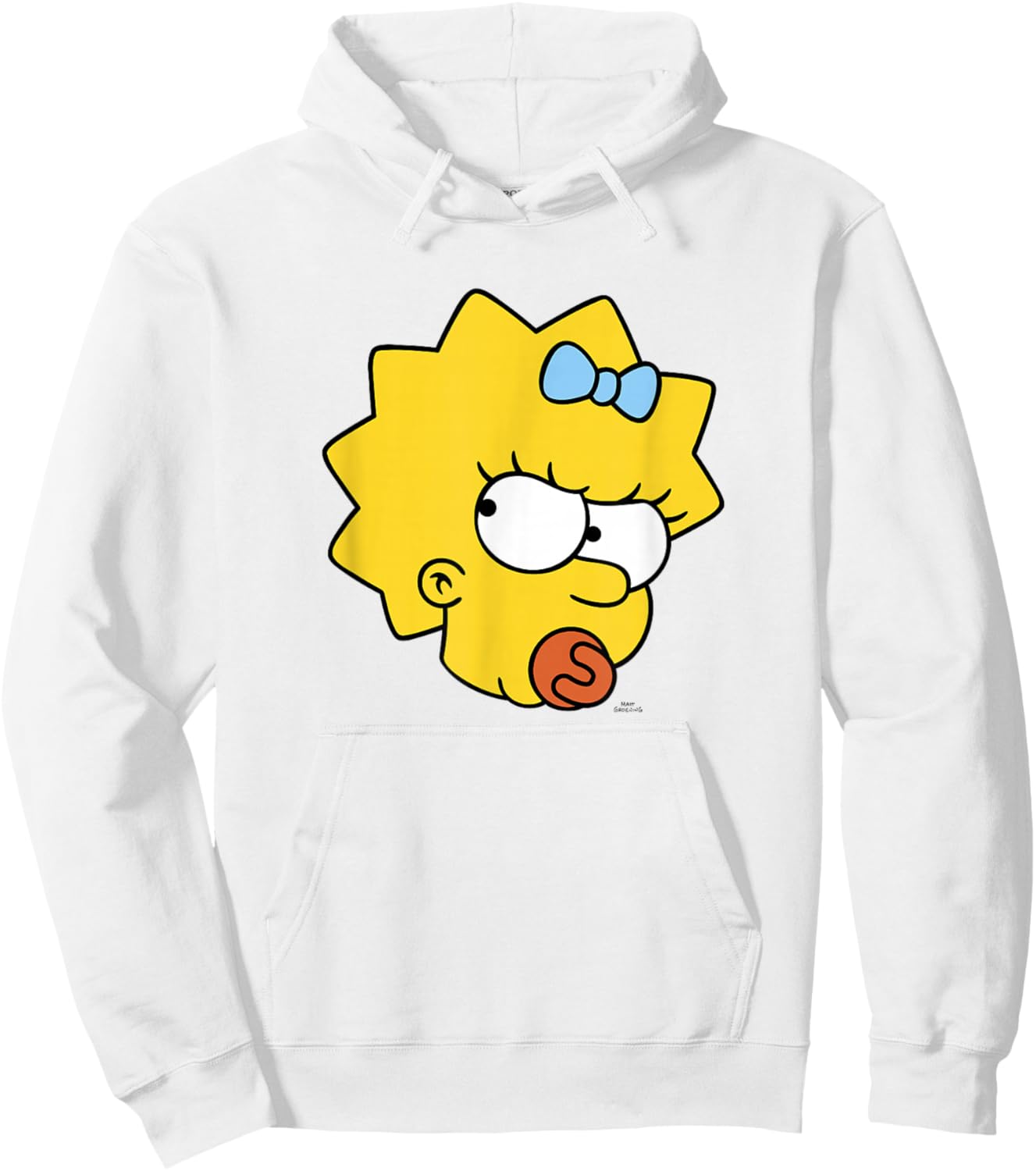 The Simpsons Maggie Simpson Angry Big Face Hoodie - Hoodie | White
