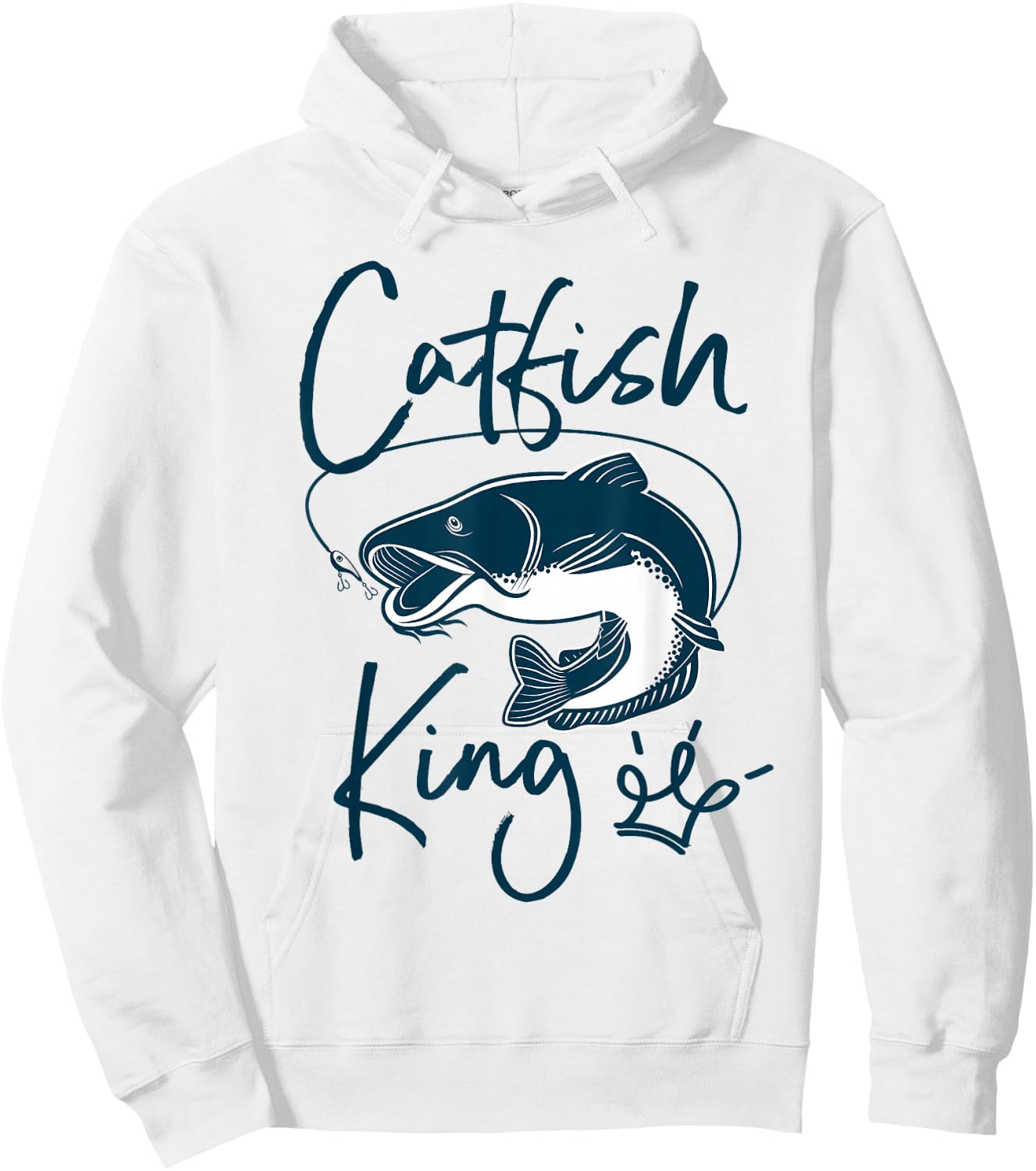 Cute catfish King design - catfish farmer Gift Hoodie - Hoodie | White