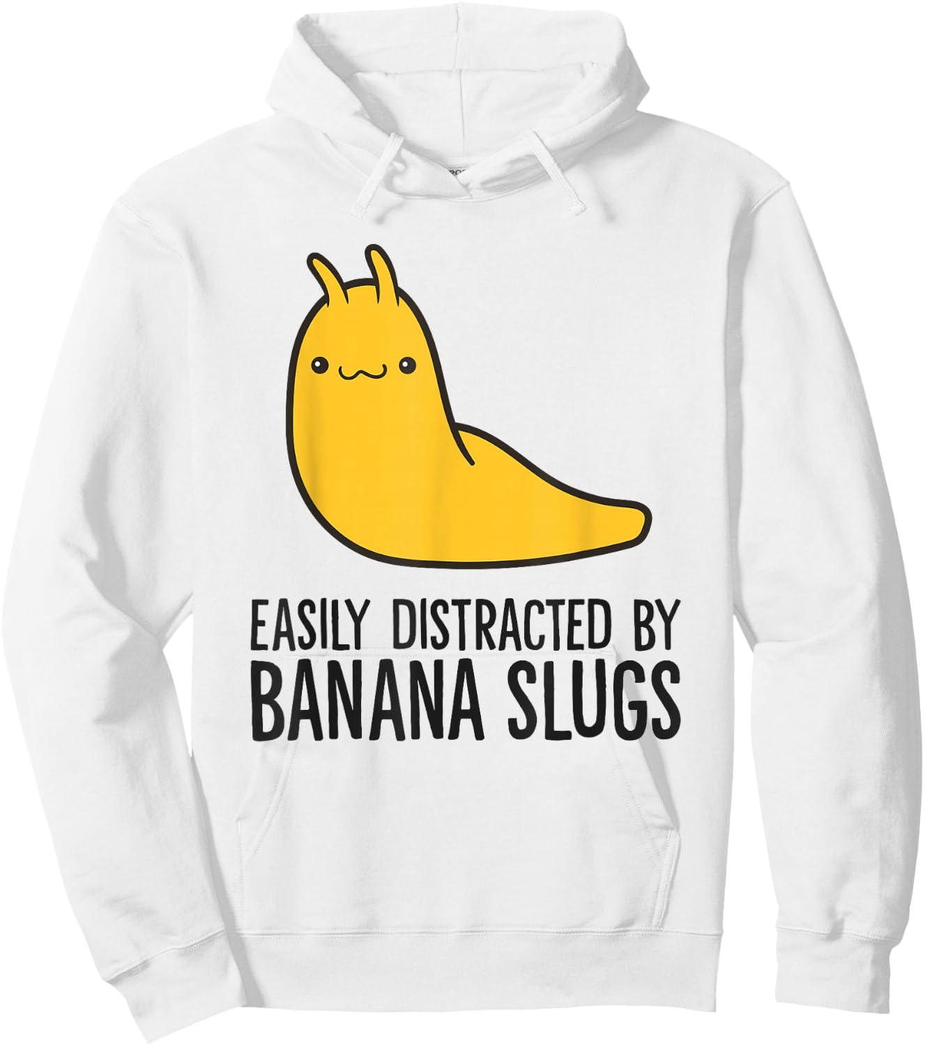 Easily Distracted By Banana Slugs Hoodie - Hoodie | White