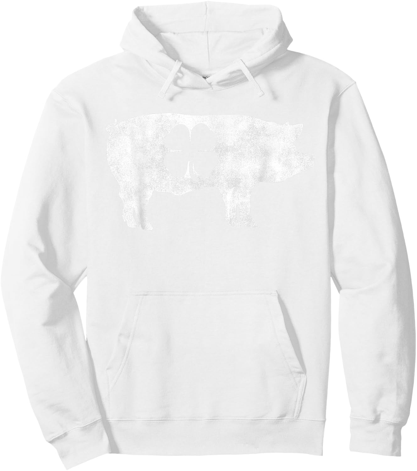 Pig Hog BBQ Meat Gift St. Patrick's Day Shamrock Irish Lucky Hoodie - Hoodie | White