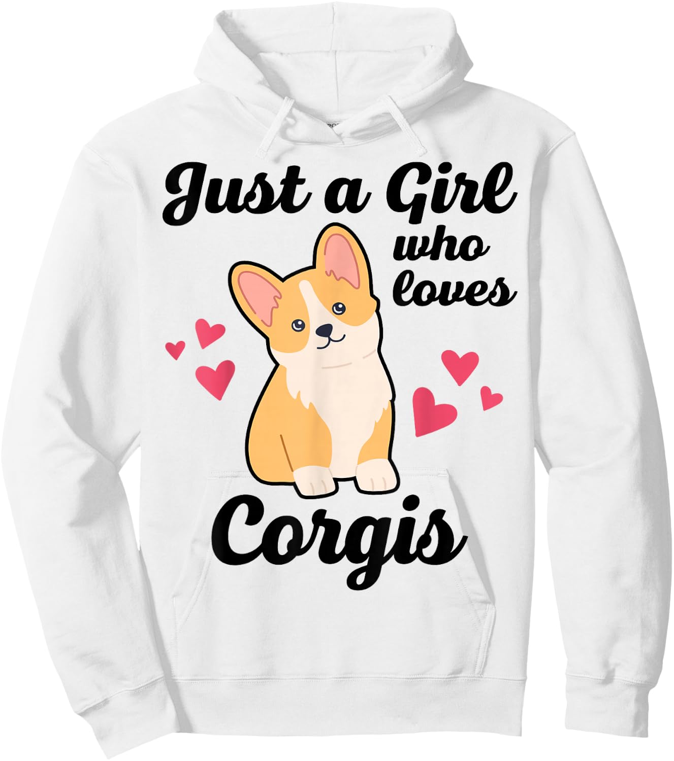 Girl Who Loves Corgi Hoodie - Hoodie | White