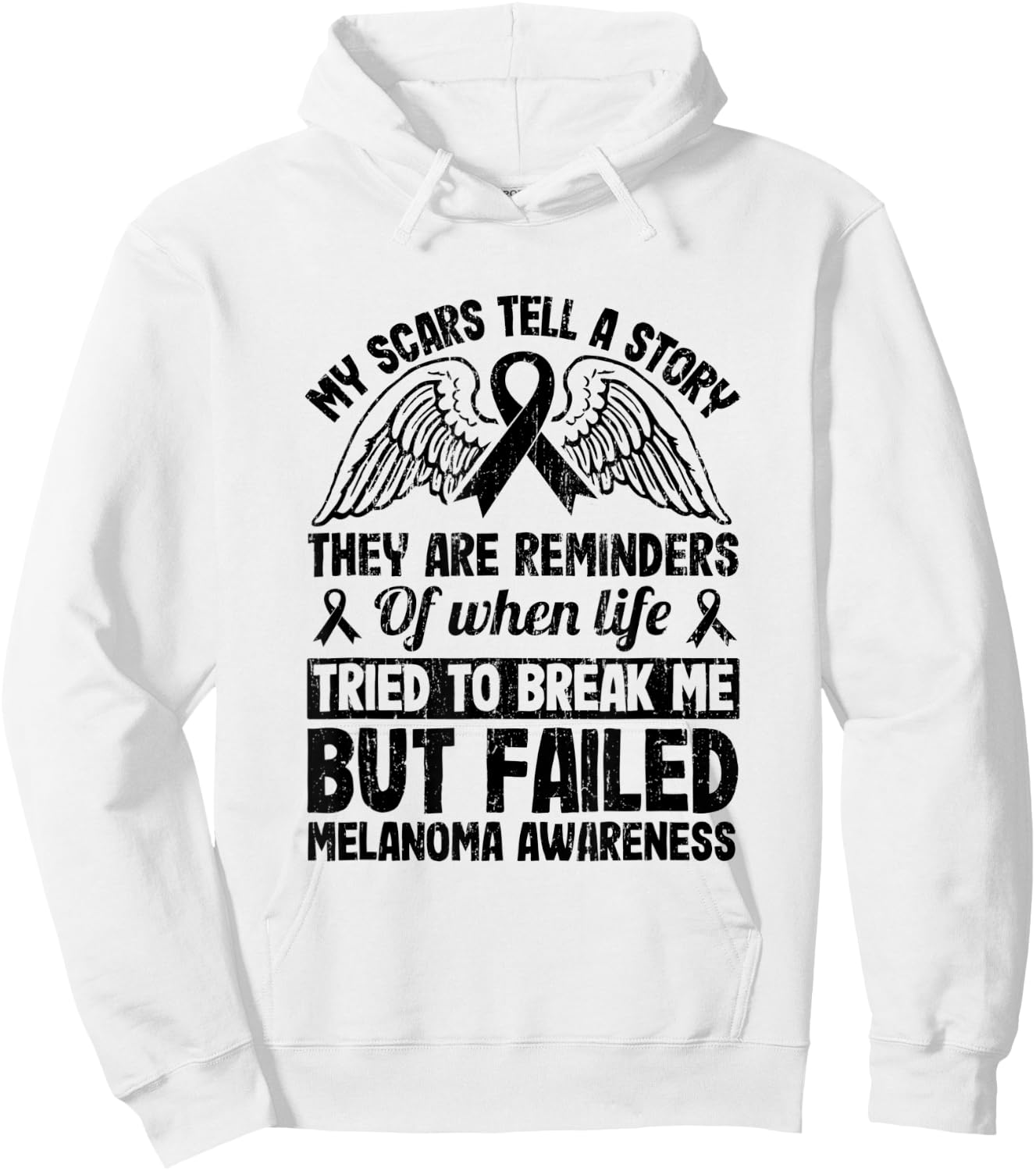 Ocular Melanoma Awareness Warrior My Scars Tell A Story Hoodie - Hoodie | White