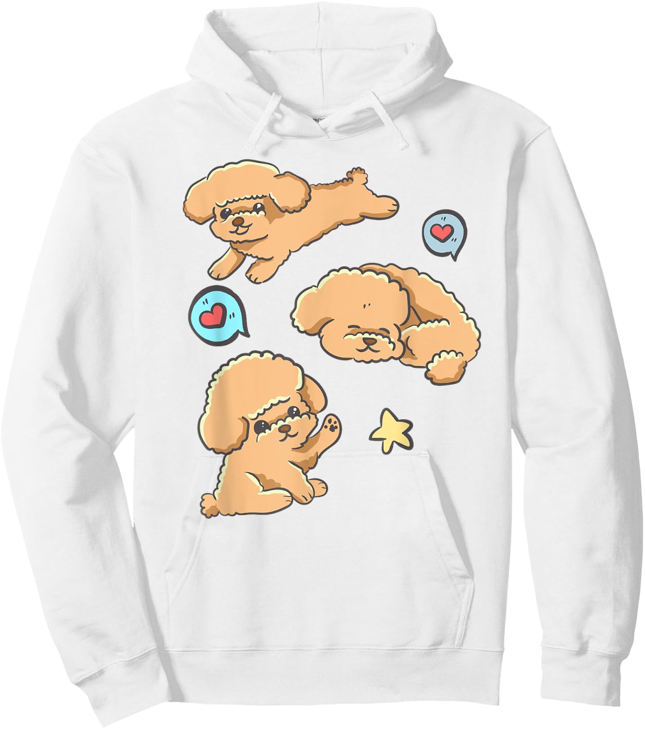 Poodle Puppy Dog - Cute Kawaii Anime Kawaii Japan Men Women Kids Hoodie - Hoodie | White