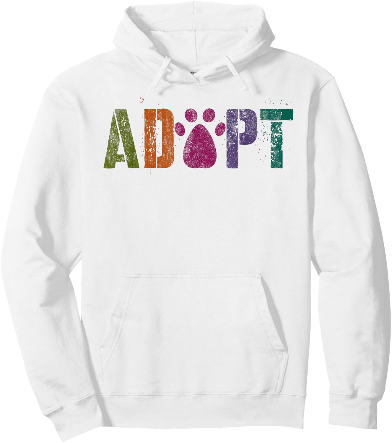 Vintage ADOPT Rescue Squad Animal Cats Dogs Adoption Dept Hoodie - Hoodie | White