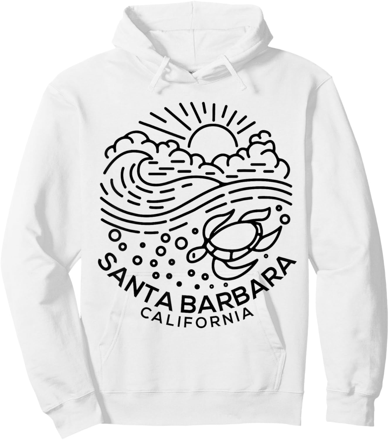 Santa Barbara CA Hoodie - Hoodie | White