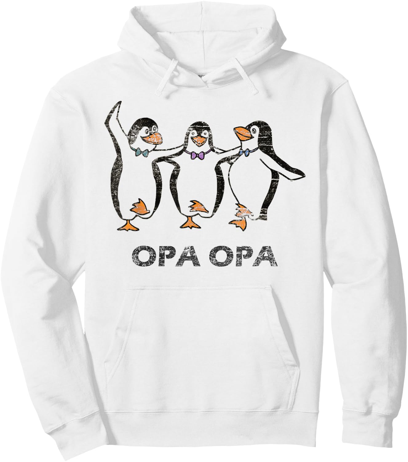 Penguins Dancing Greek Dance Sirtaki Grandpa Dancing Gift Hoodie - Hoodie | White