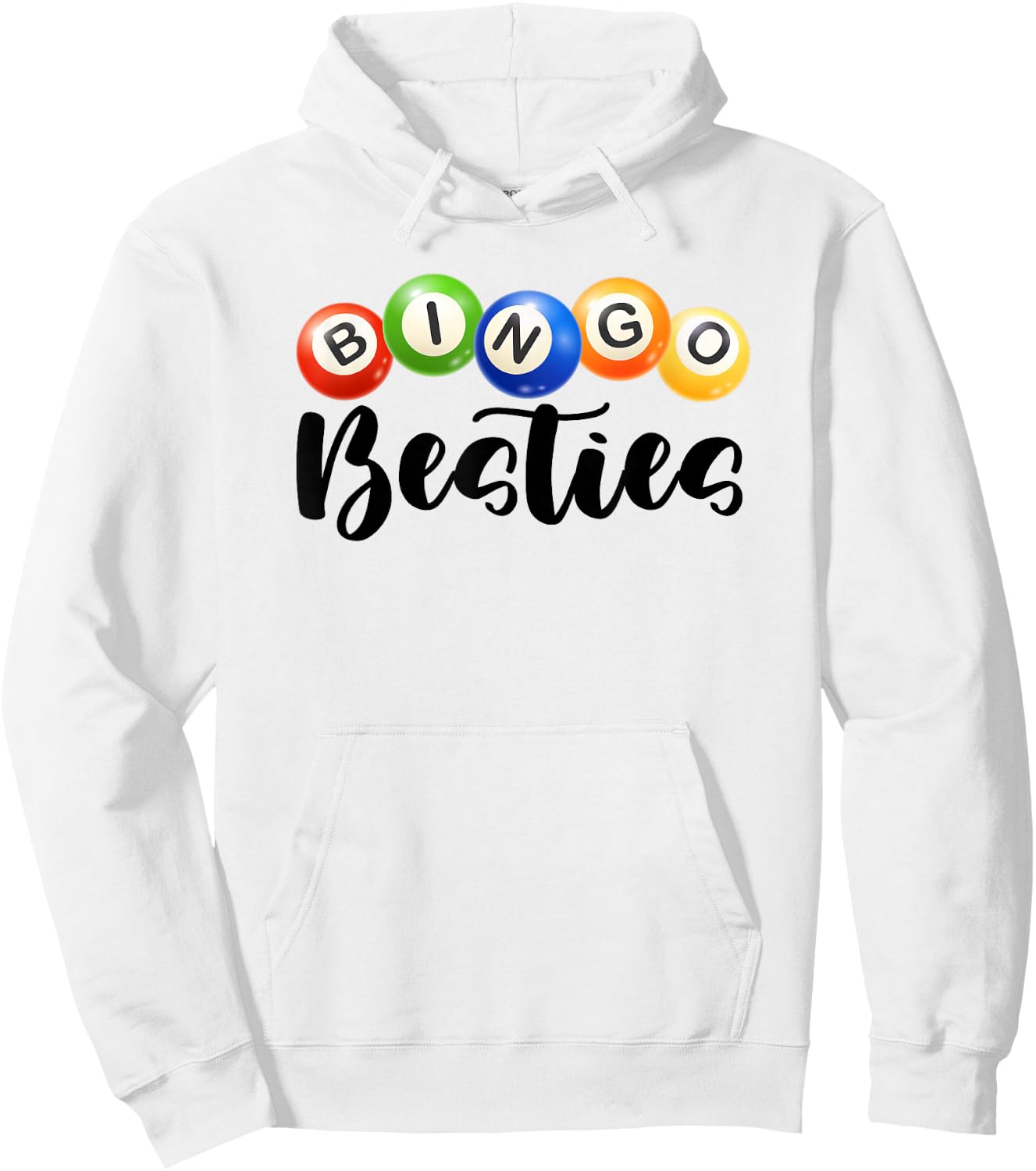 Bingo Besties Gambling Lottery Bingo Player Bingo Buddy Hoodie - Hoodie | White