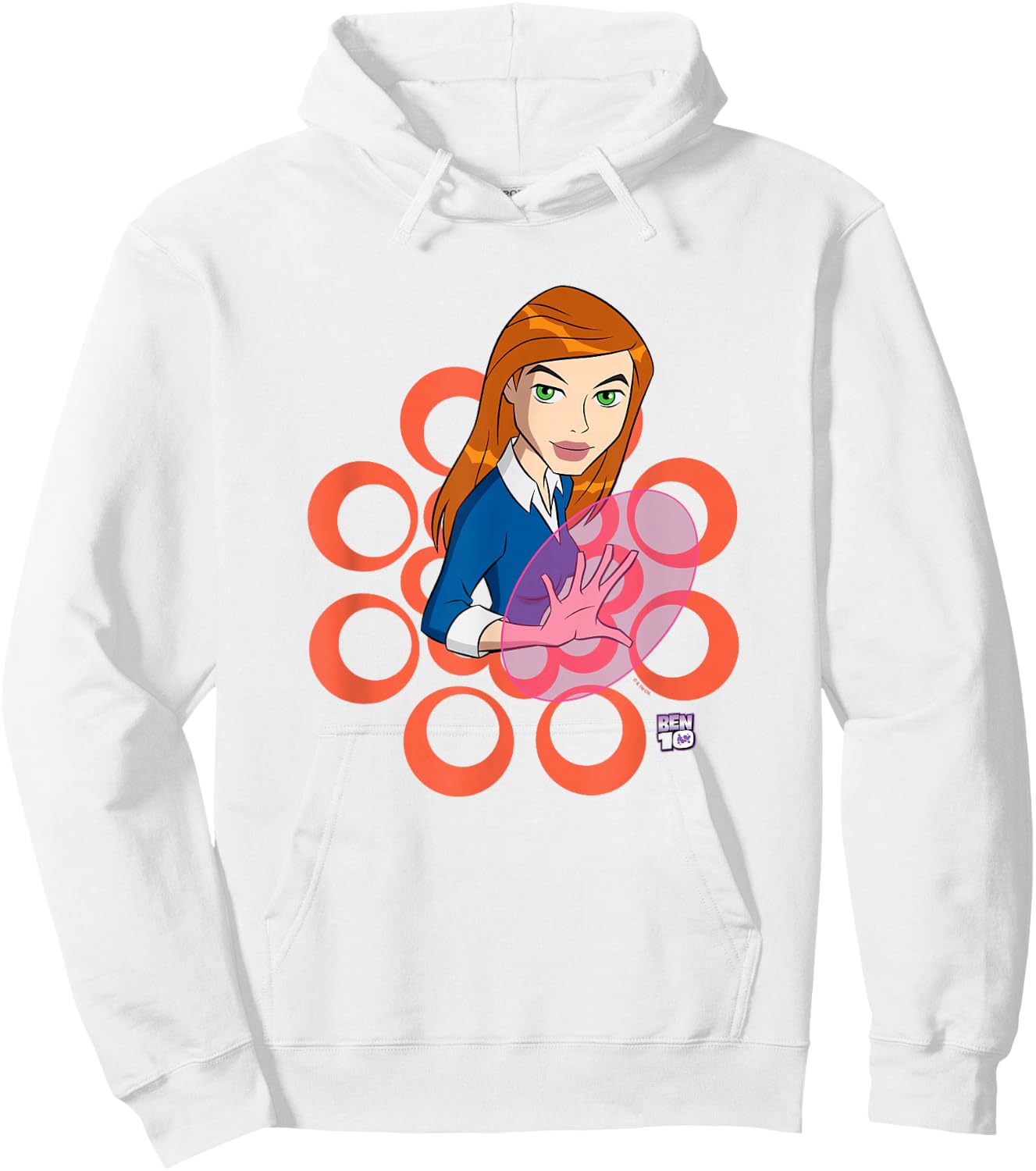 Ben 10: Alien Force Gwen Tennyson Magical Powers Shot Hoodie - Hoodie | White