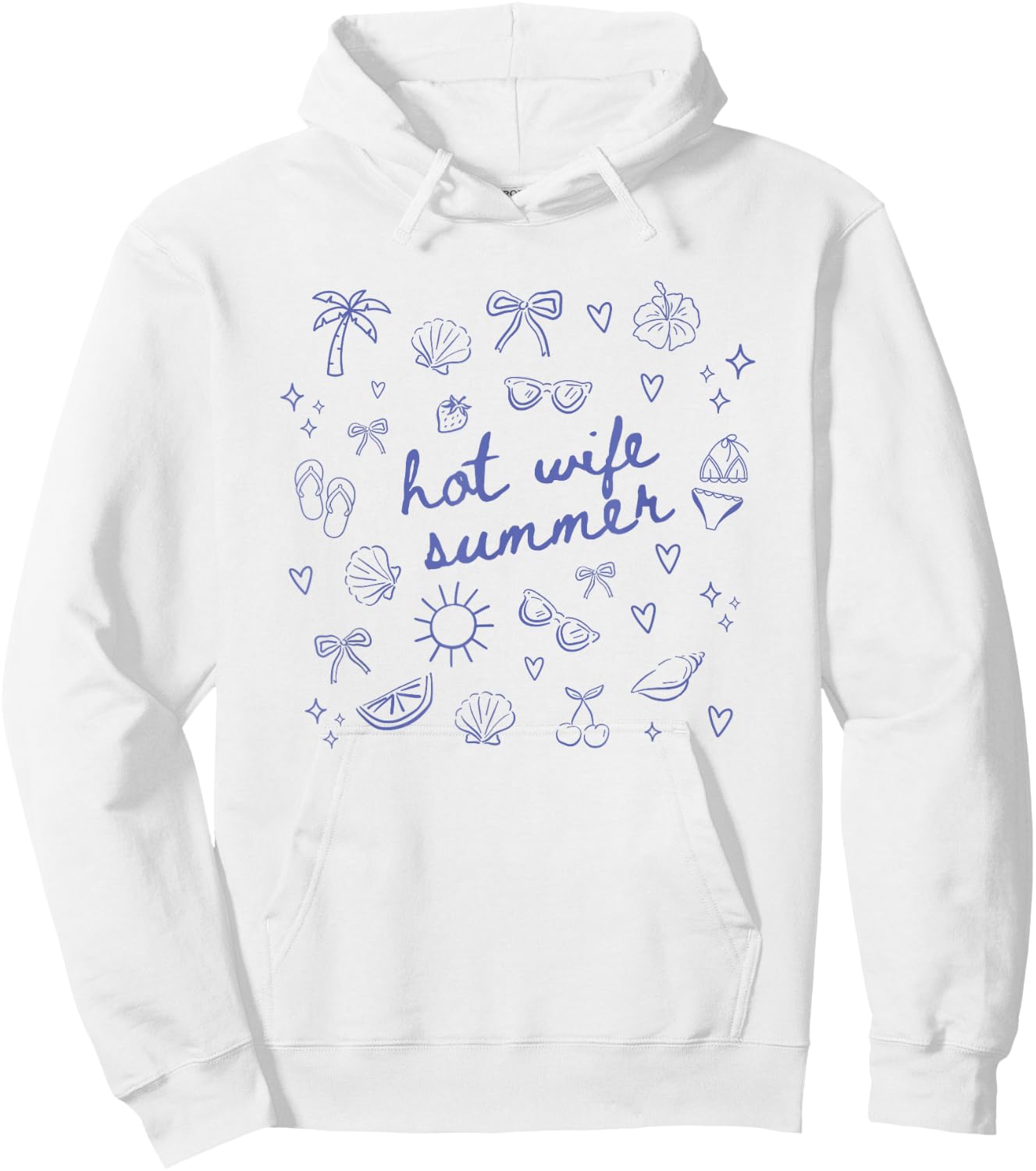 Hot Wife Summer Bride Beach Vacation Hoodie - Hoodie | White
