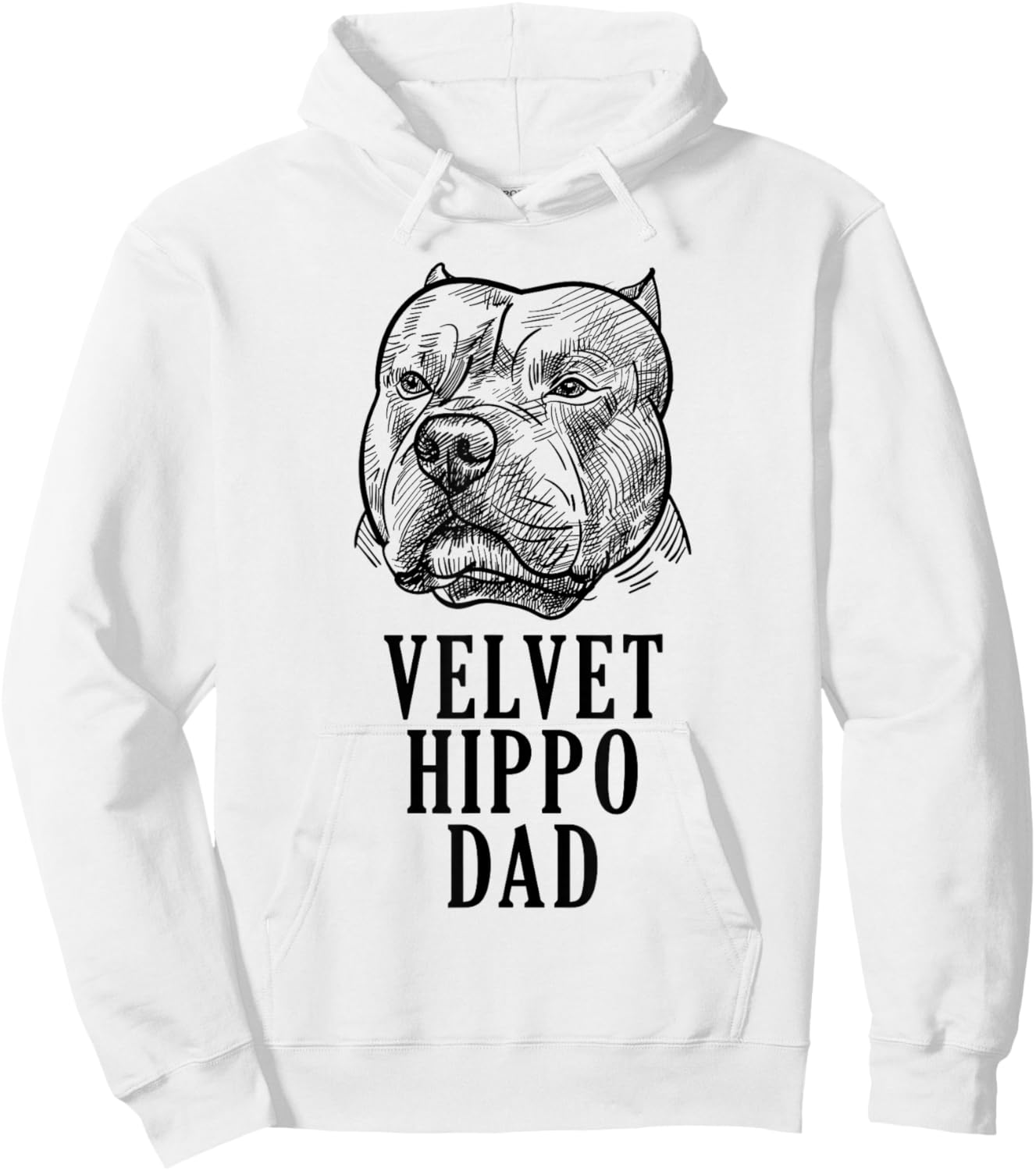 Velvet Hippo Dad Pitbull Dog Owner American Bully Pitbull Men Women Hoodie - Hoodie | White