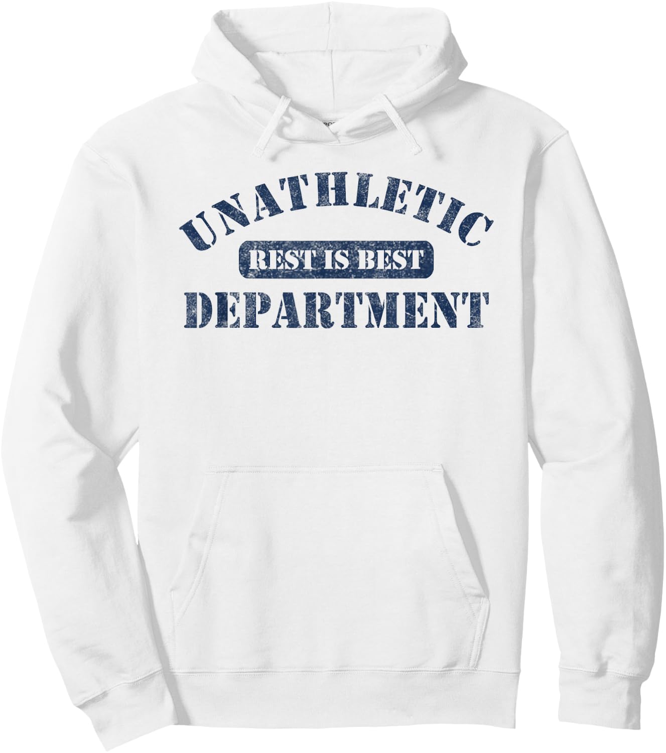 Unathletic Department with Rest is Best laziness funny lines Hoodie - Hoodie | White