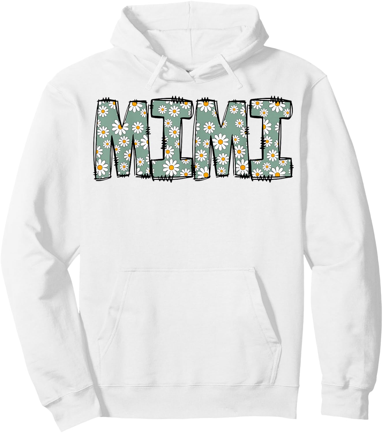 Retro Mimi Colorful Flowers Groovy Daisy Flower Hoodie - Hoodie | White