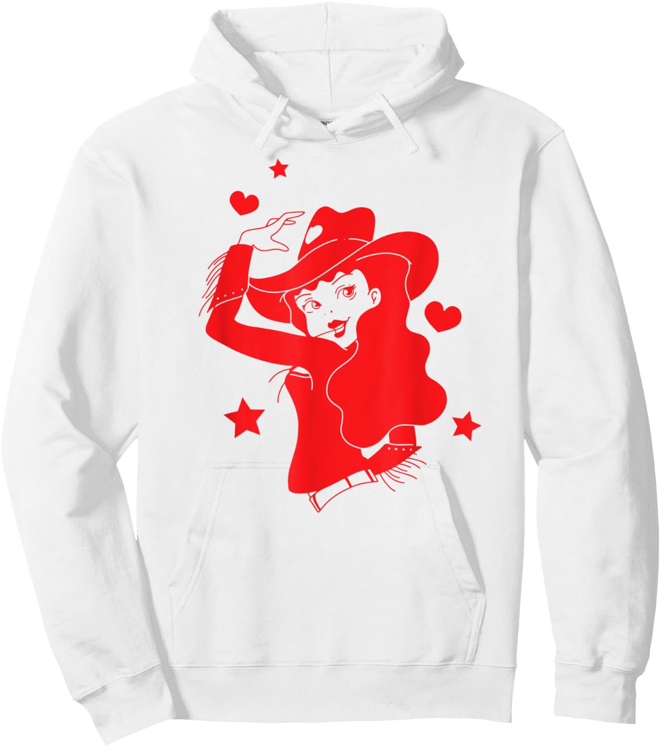 50s 60s 70s Vintage Pin Up Cowgirl | Cowboy Western Texas Hoodie - Hoodie | White